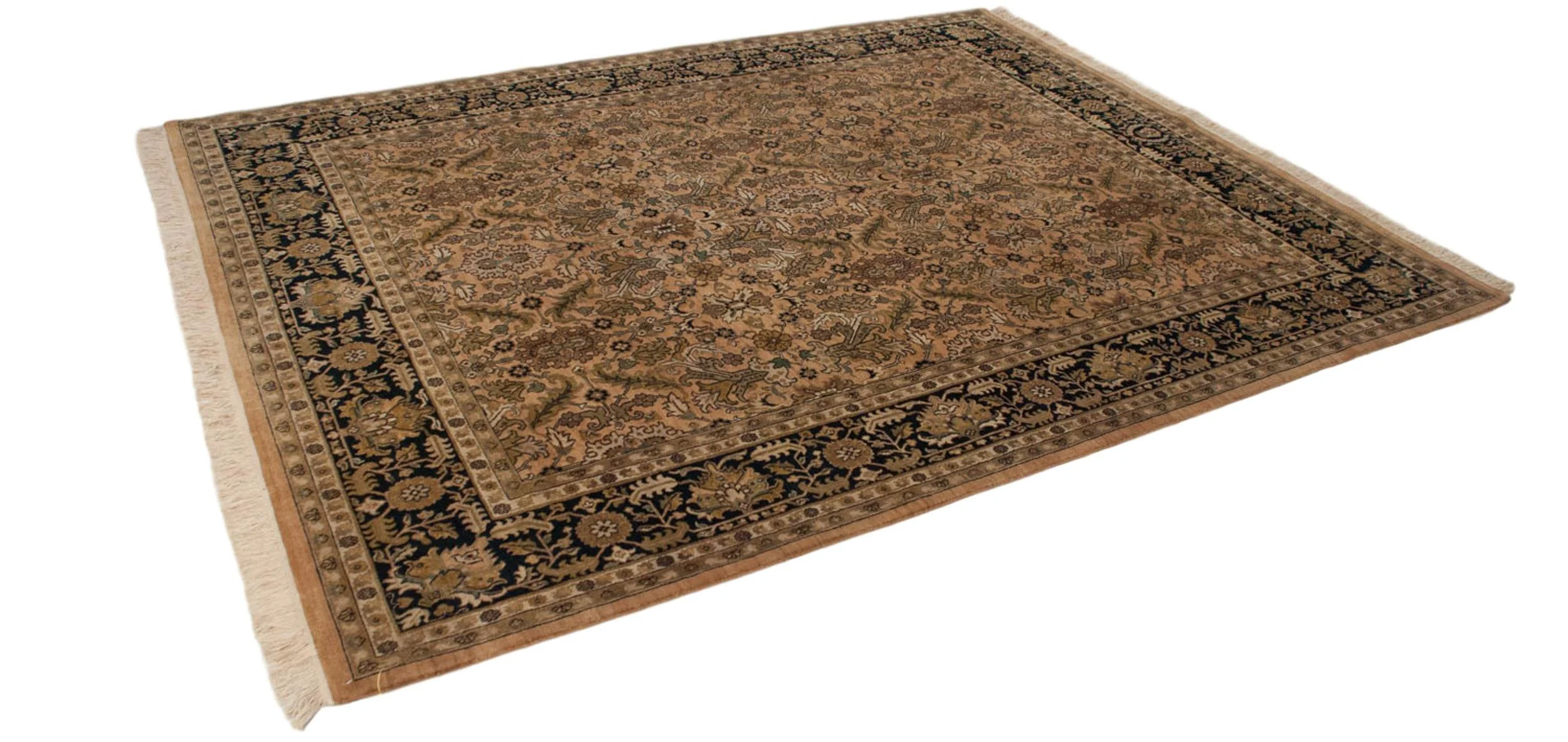 8x10 Vintage Indian Heriz Design Carpet - Image 7