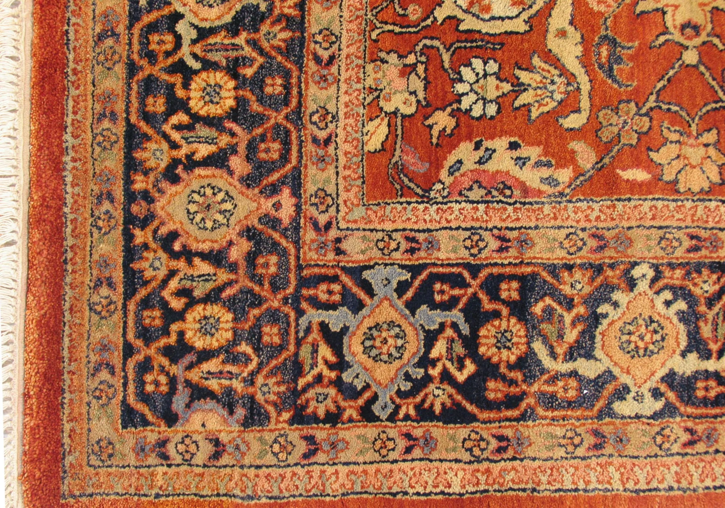 8x10 Vintage Indian Mahal Design Carpet - Image 5