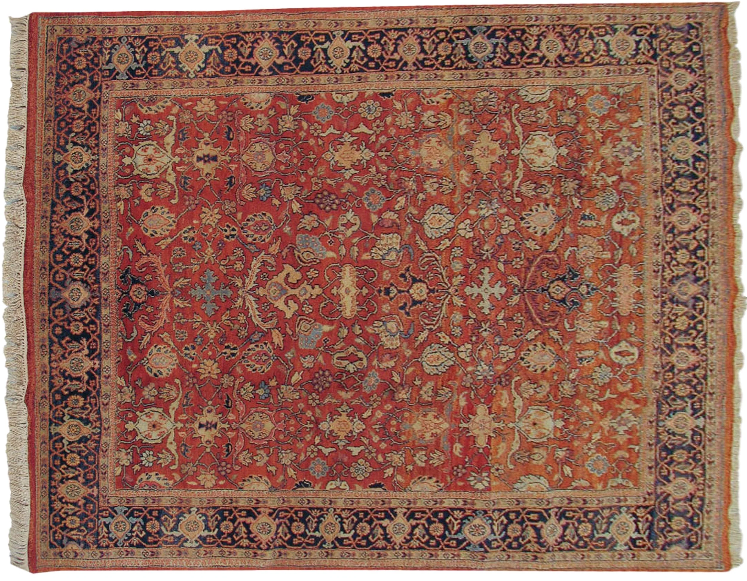 8x10 Vintage Indian Mahal Design Carpet - Image 7