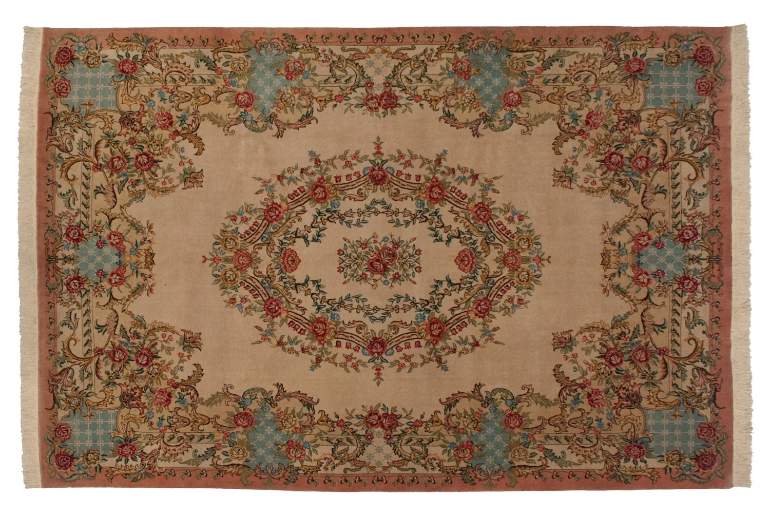 8x11.5 Vintage Bulgarian Aubusson Design Carpet - Image 2