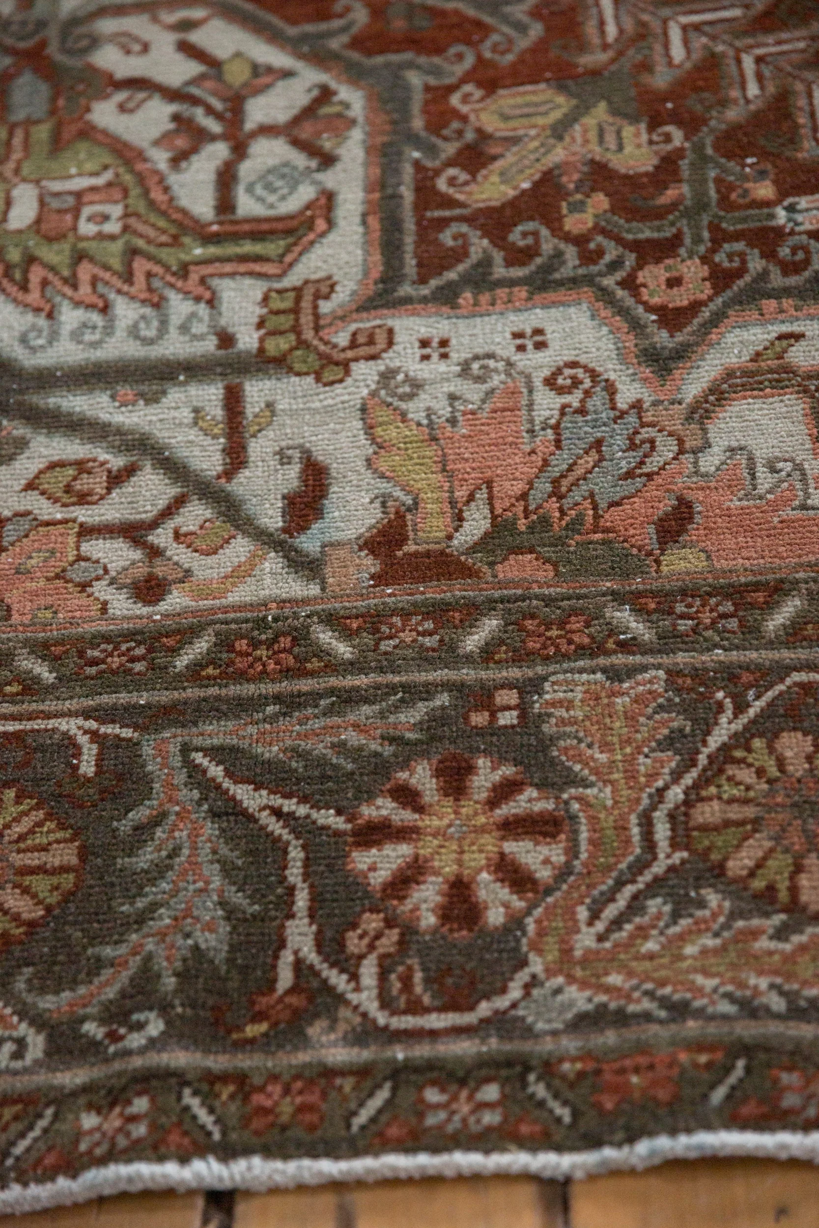 8x11.5 Vintage Distressed Ahar Carpet - Image 10