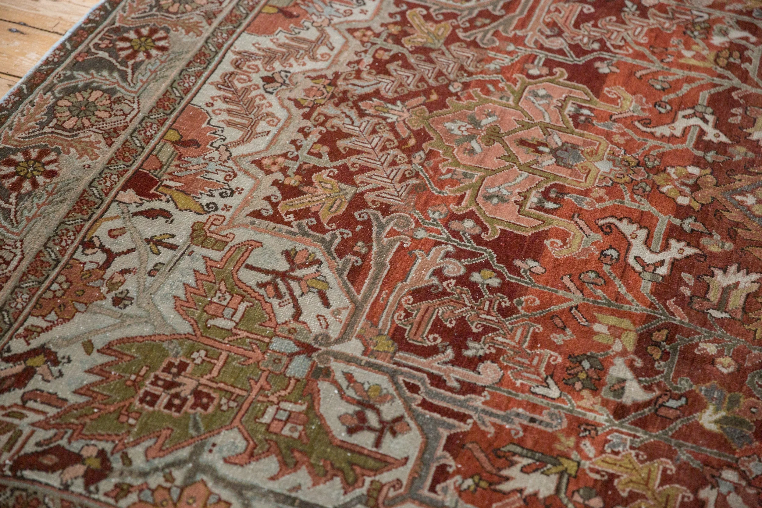 8x11.5 Vintage Distressed Ahar Carpet - Image 8