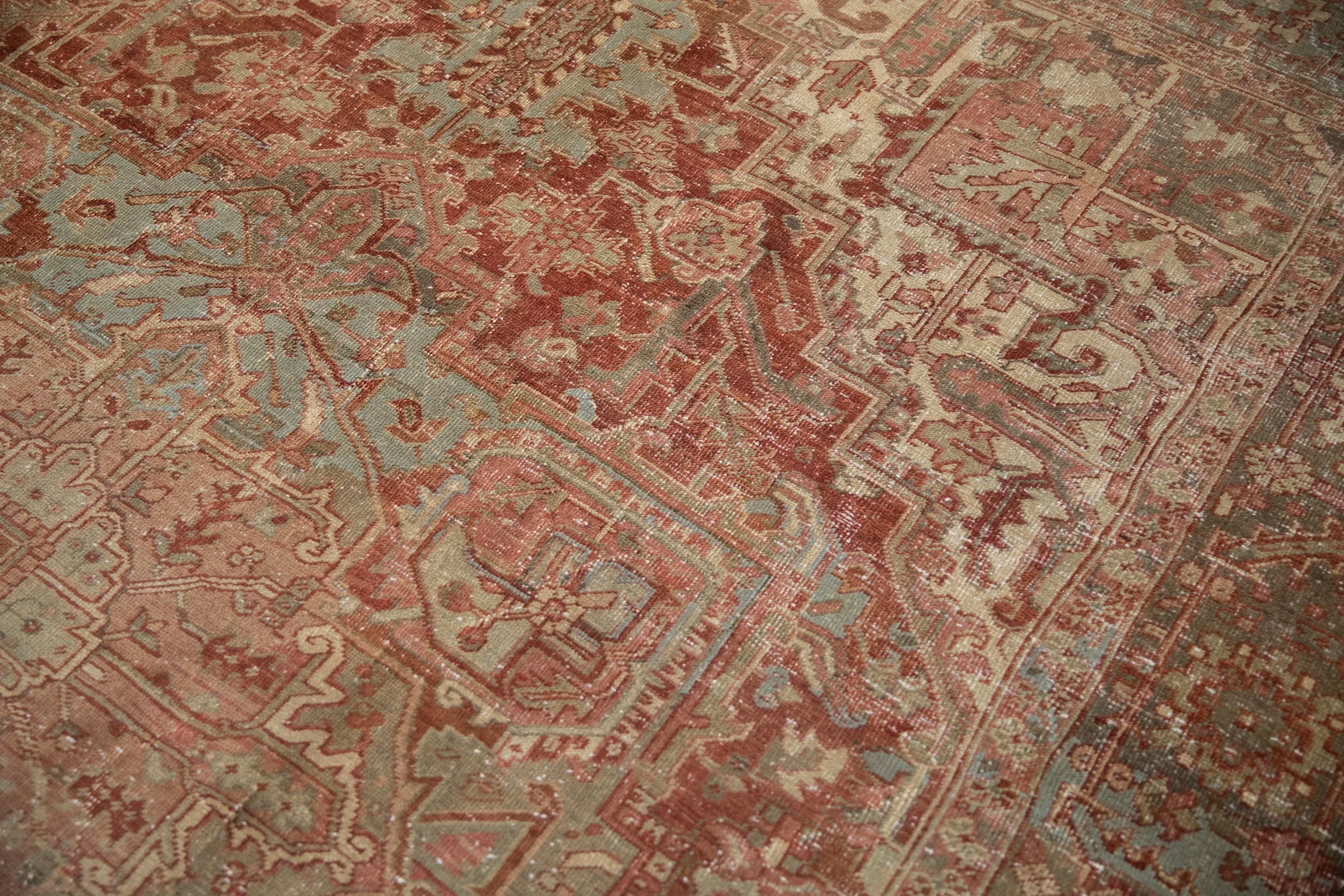8x11.5 Vintage Distressed Heriz Carpet - Image 9
