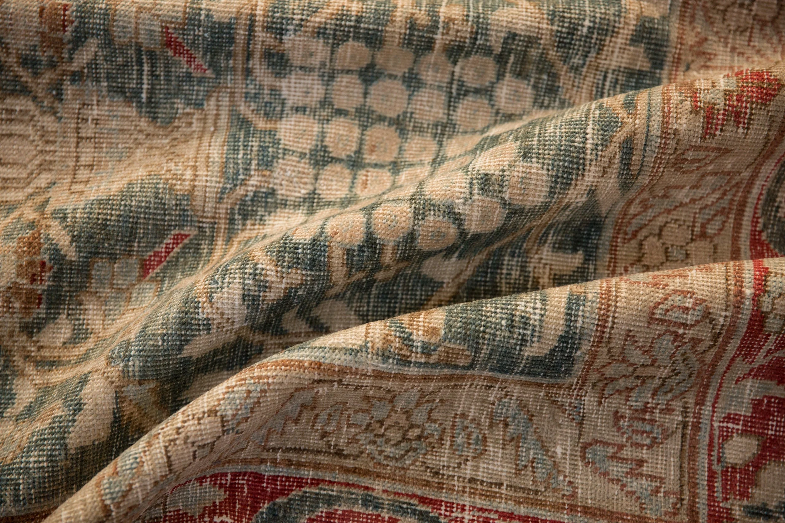 8x11.5 Vintage Distressed Tabriz Carpet - Image 14