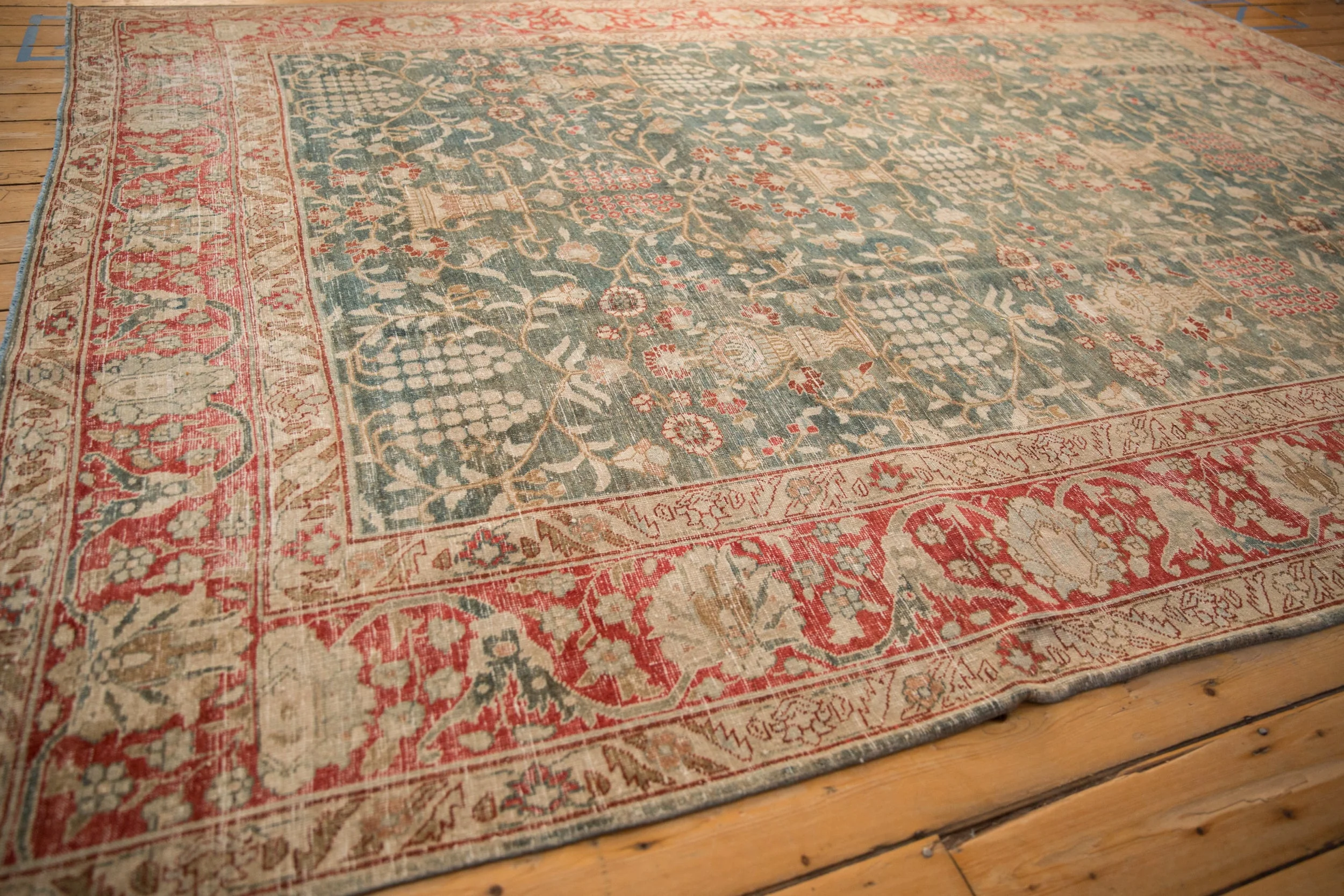 8x11.5 Vintage Distressed Tabriz Carpet - Image 6