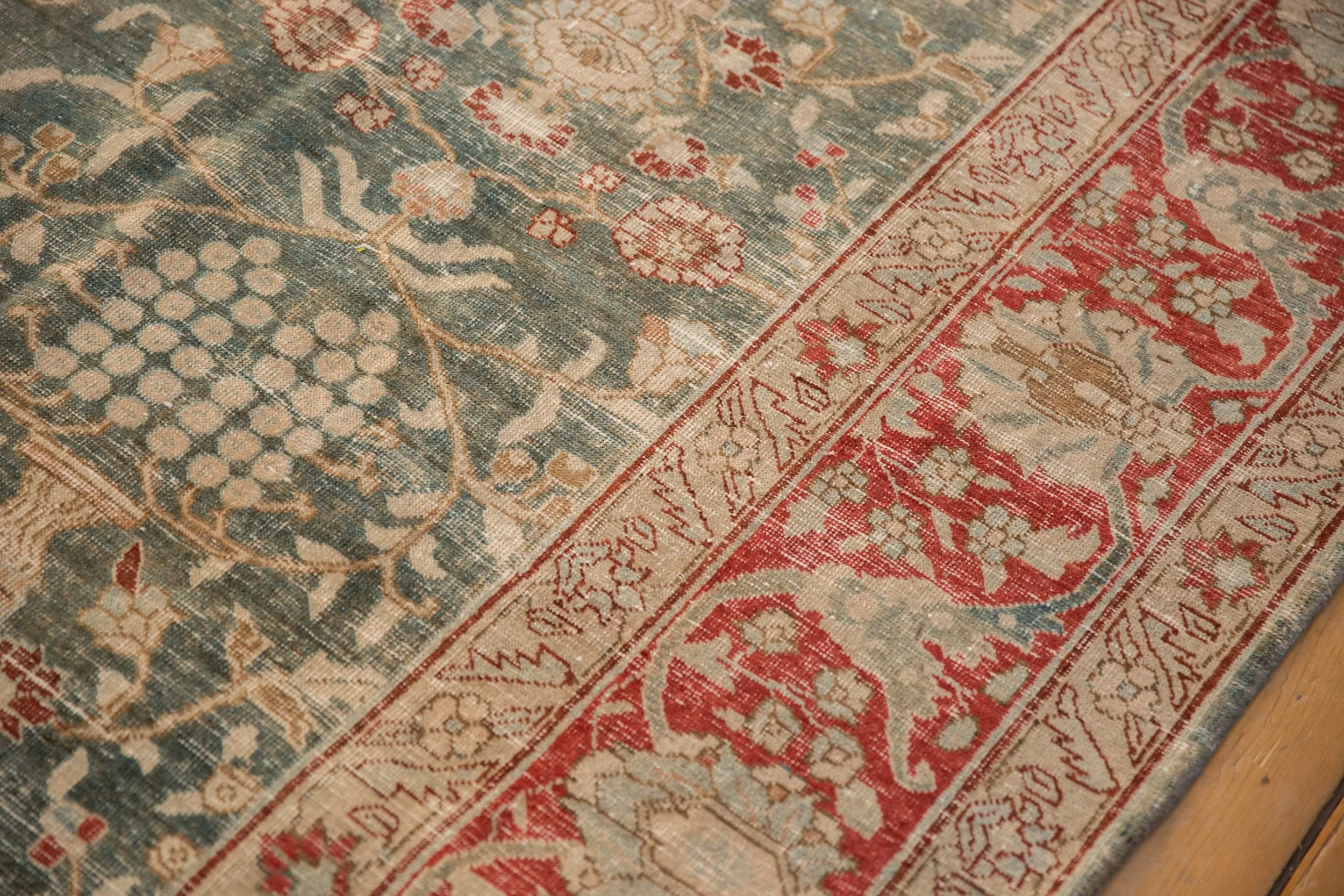 8x11.5 Vintage Distressed Tabriz Carpet - Image 8