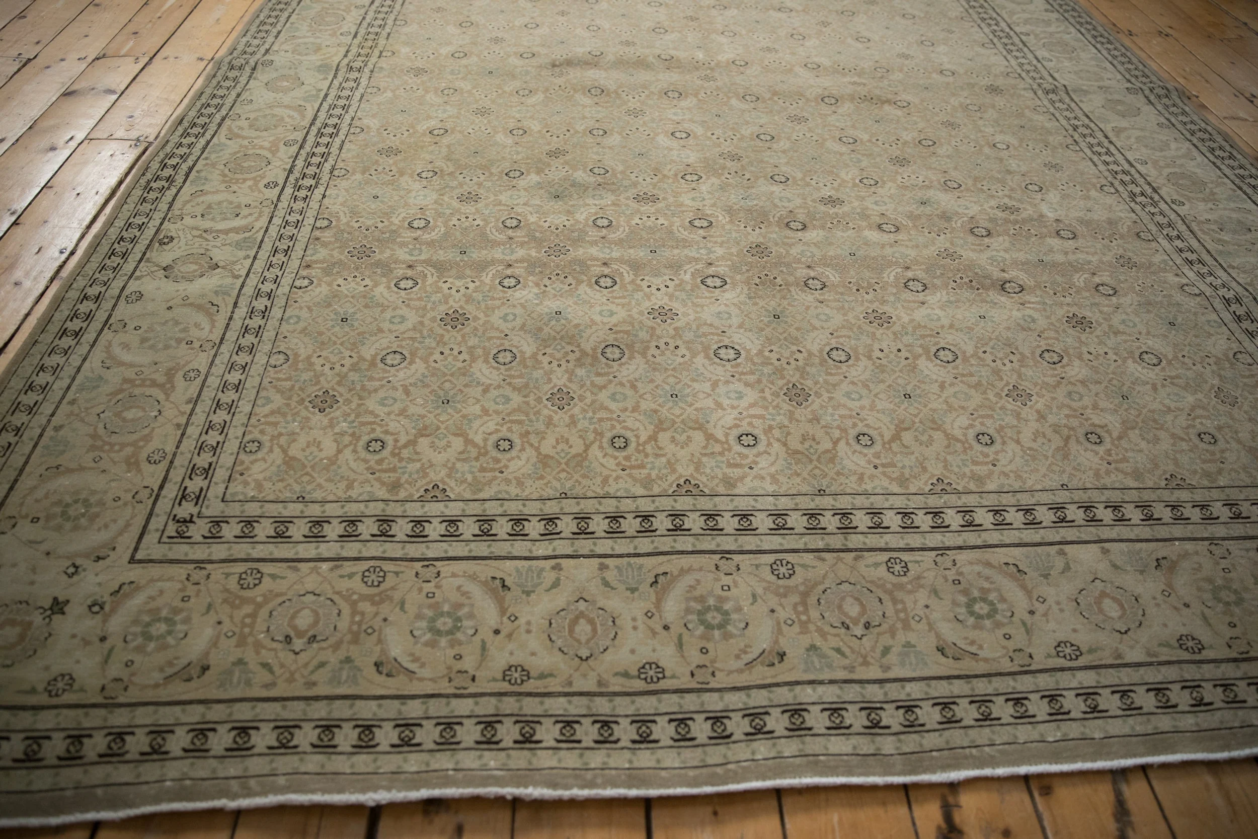 8x11.5 Vintage Distressed Tabriz Carpet - Image 10