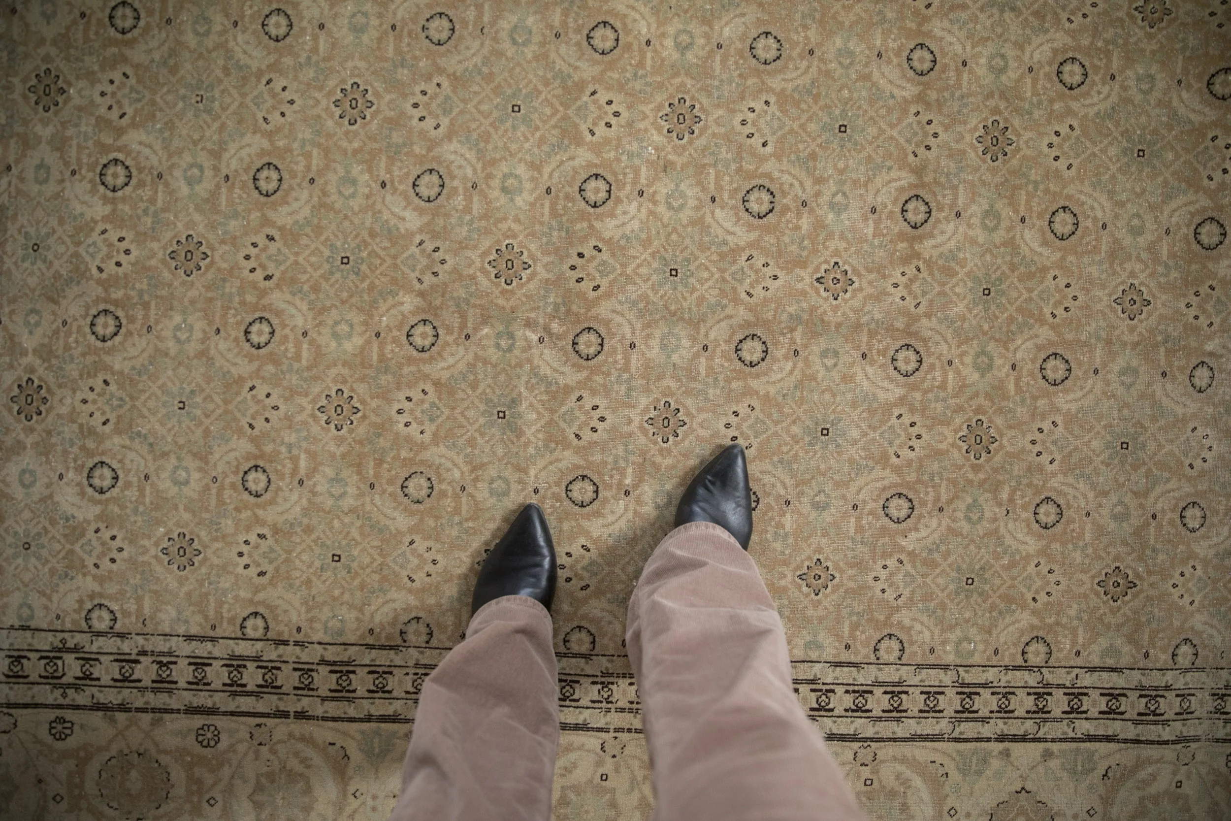 8x11.5 Vintage Distressed Tabriz Carpet - Image 2