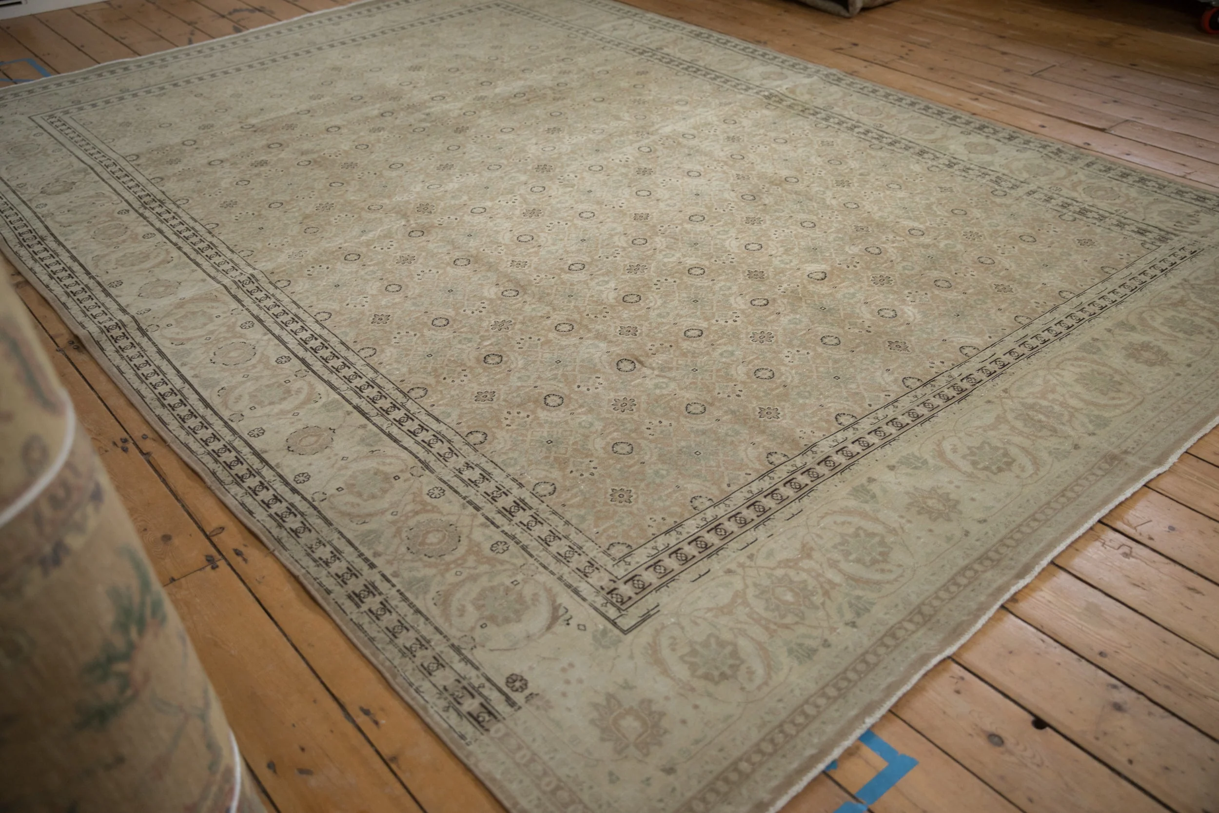 8x11.5 Vintage Distressed Tabriz Carpet - Image 4