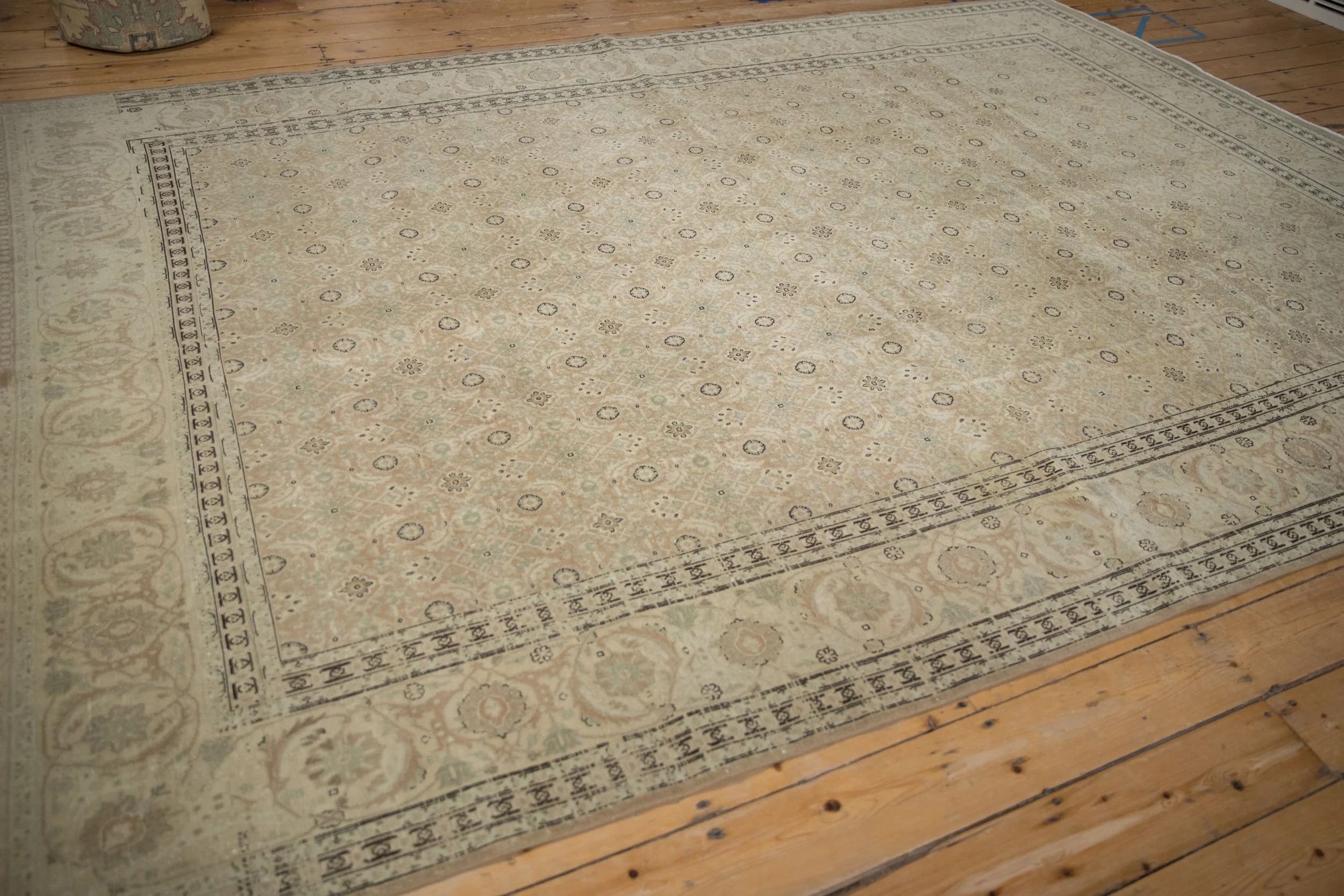 8x11.5 Vintage Distressed Tabriz Carpet - Image 7