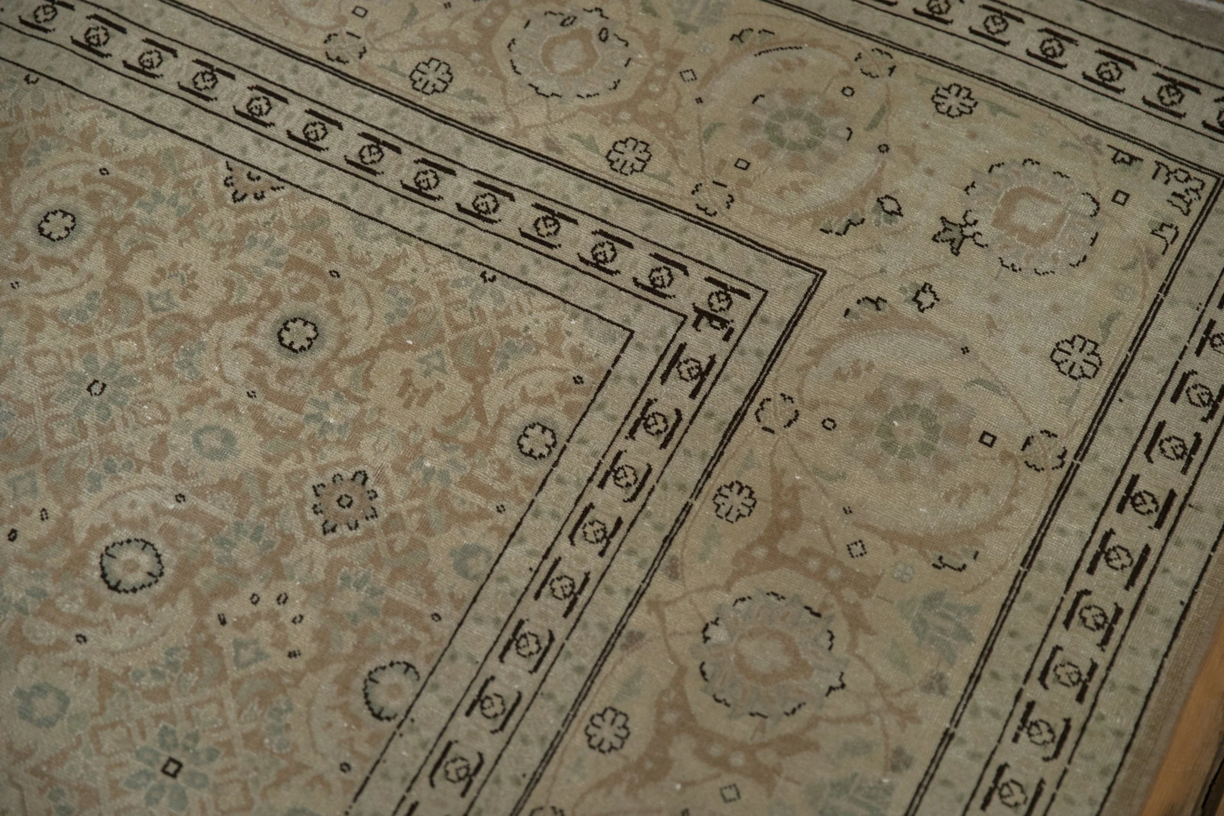 8x11.5 Vintage Distressed Tabriz Carpet - Image 9