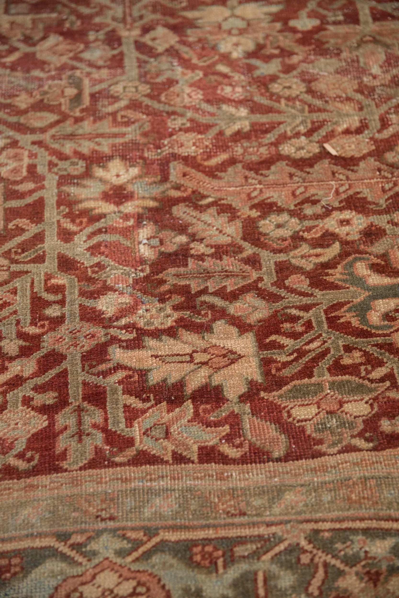 8x11.5 Vintage Fine Distressed Heriz Carpet - Image 10