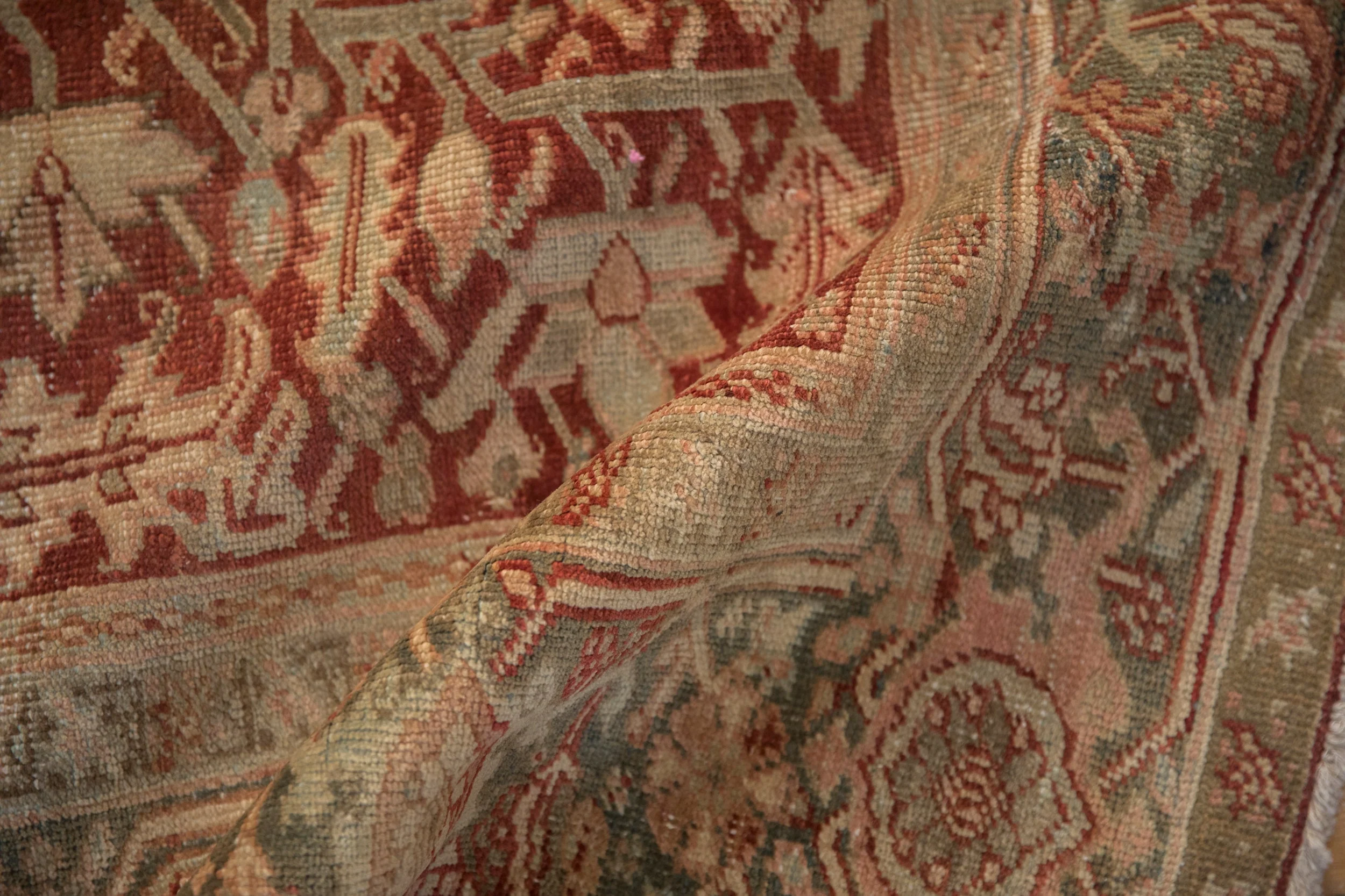 8x11.5 Vintage Fine Distressed Heriz Carpet - Image 11