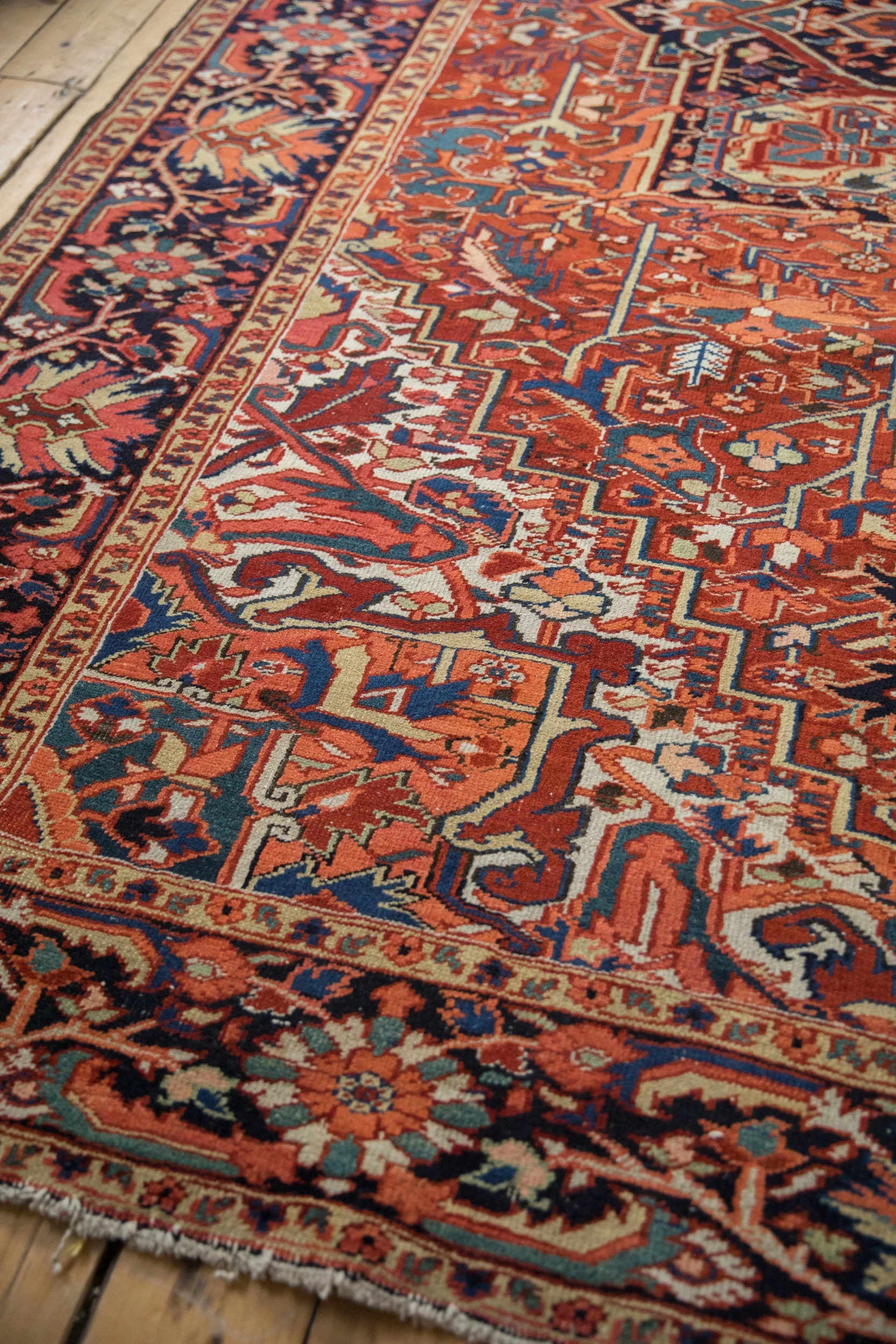 8x11.5 Vintage Heriz Carpet - Image 11