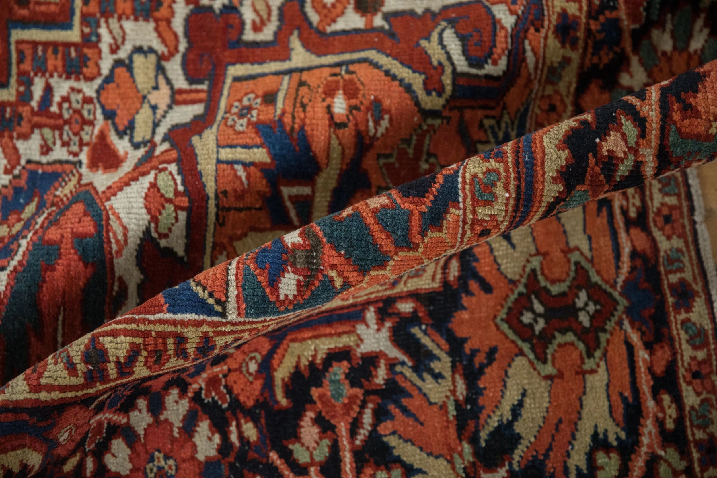 8x11.5 Vintage Heriz Carpet - Image 12