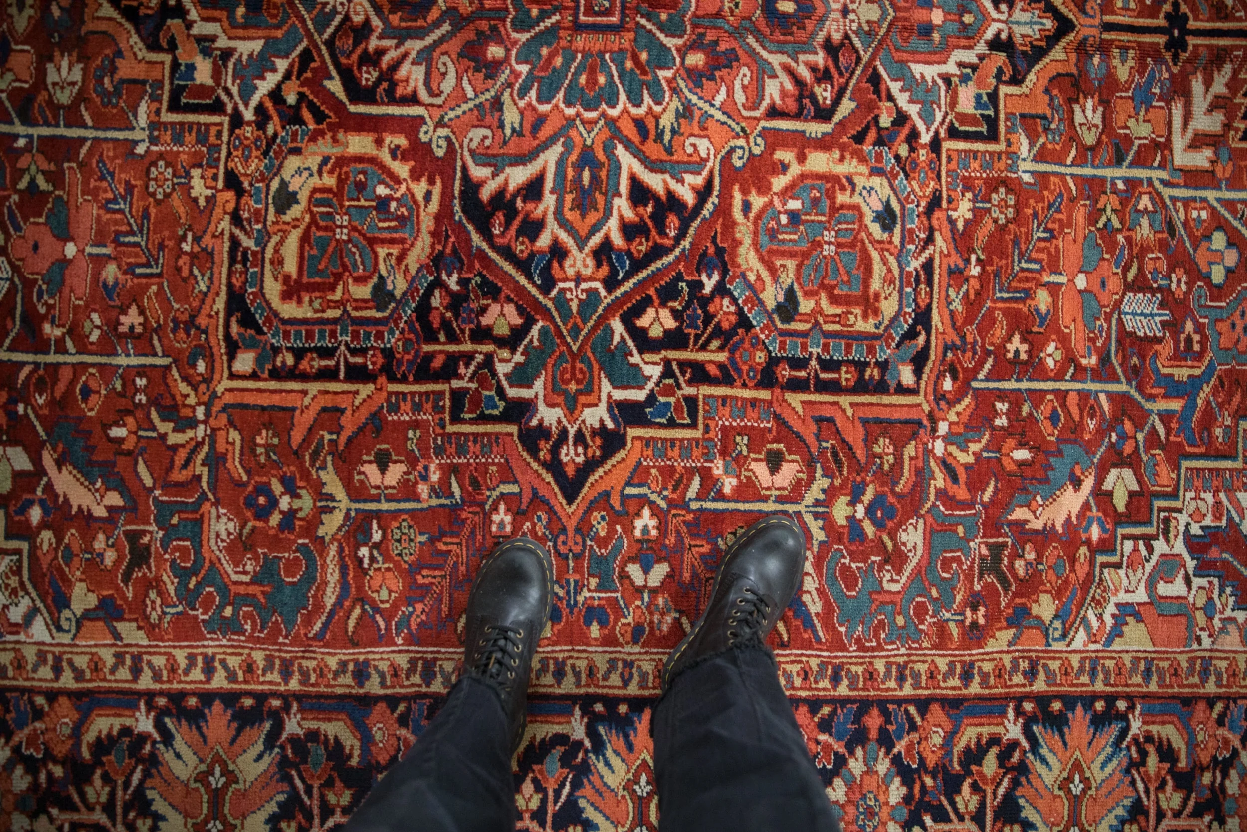 8x11.5 Vintage Heriz Carpet - Image 2