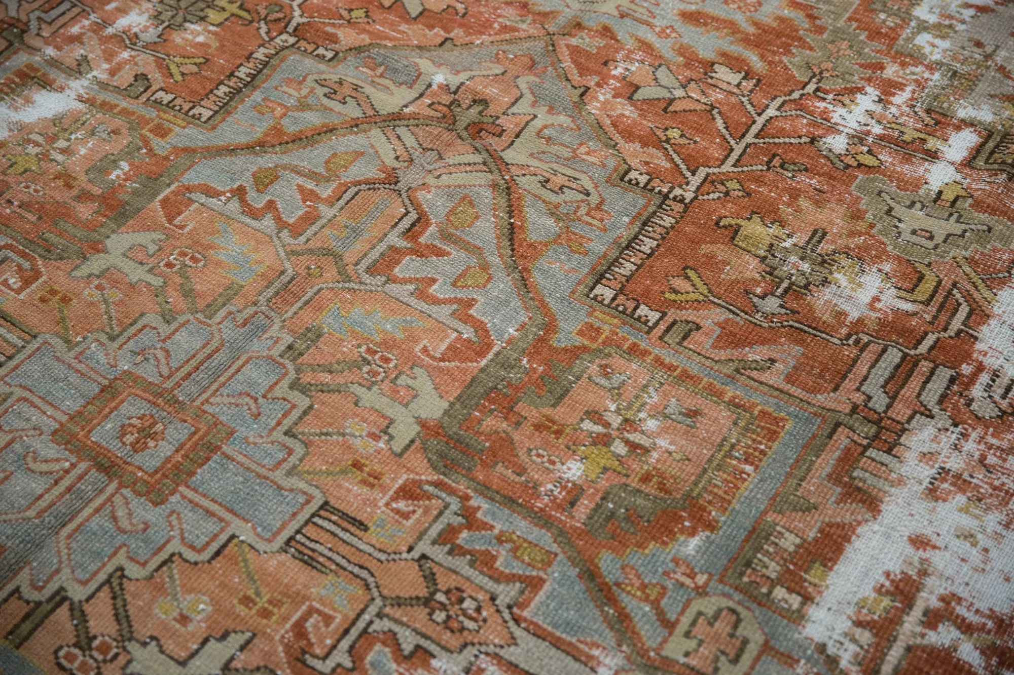 8x11 Antique Distressed Karaja Carpet - Image 10