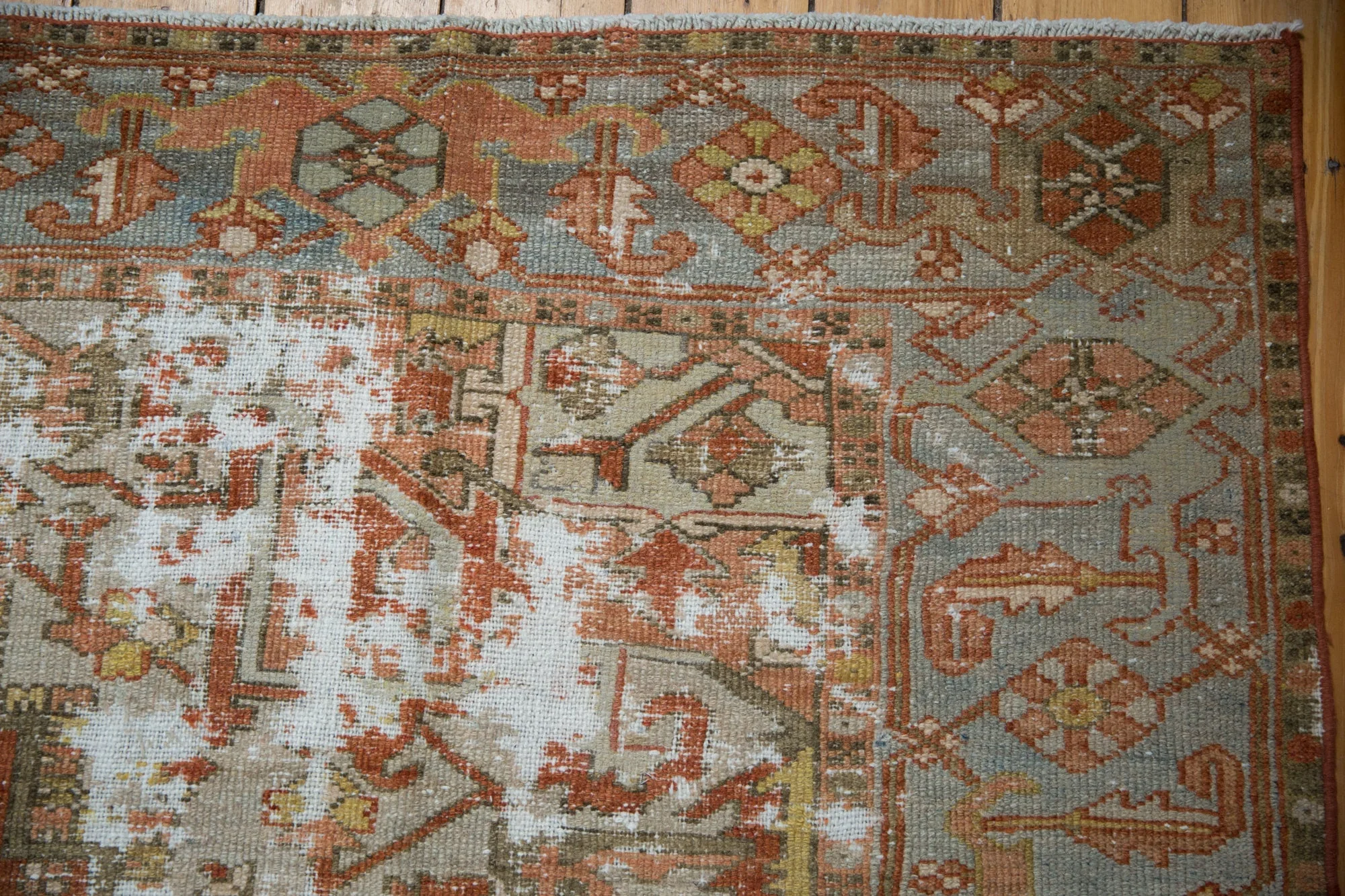 8x11 Antique Distressed Karaja Carpet - Image 11