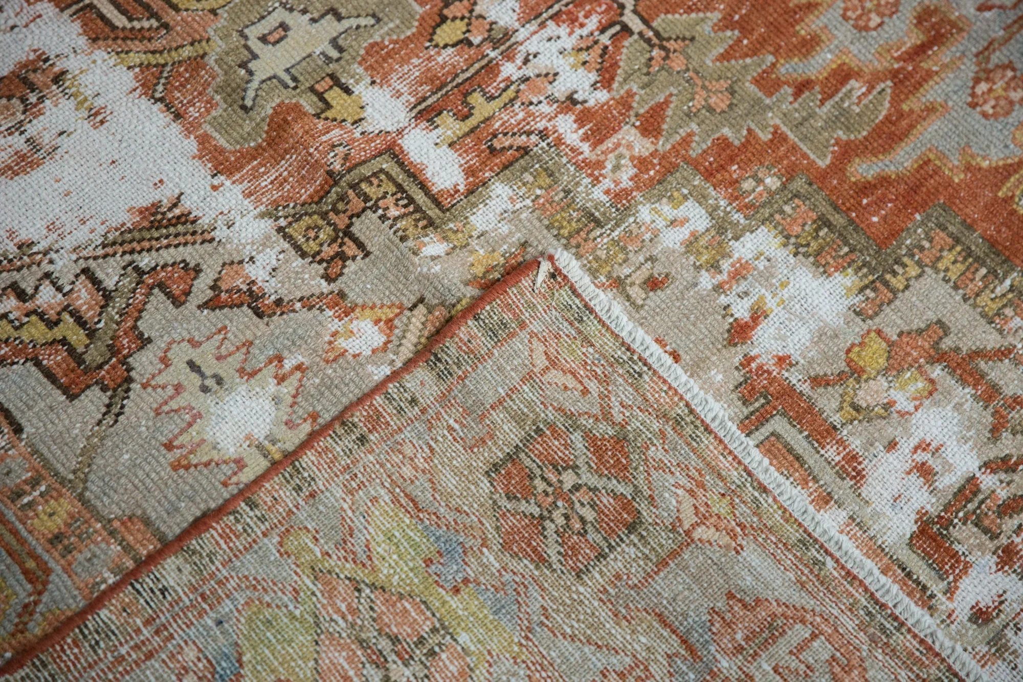 8x11 Antique Distressed Karaja Carpet - Image 16
