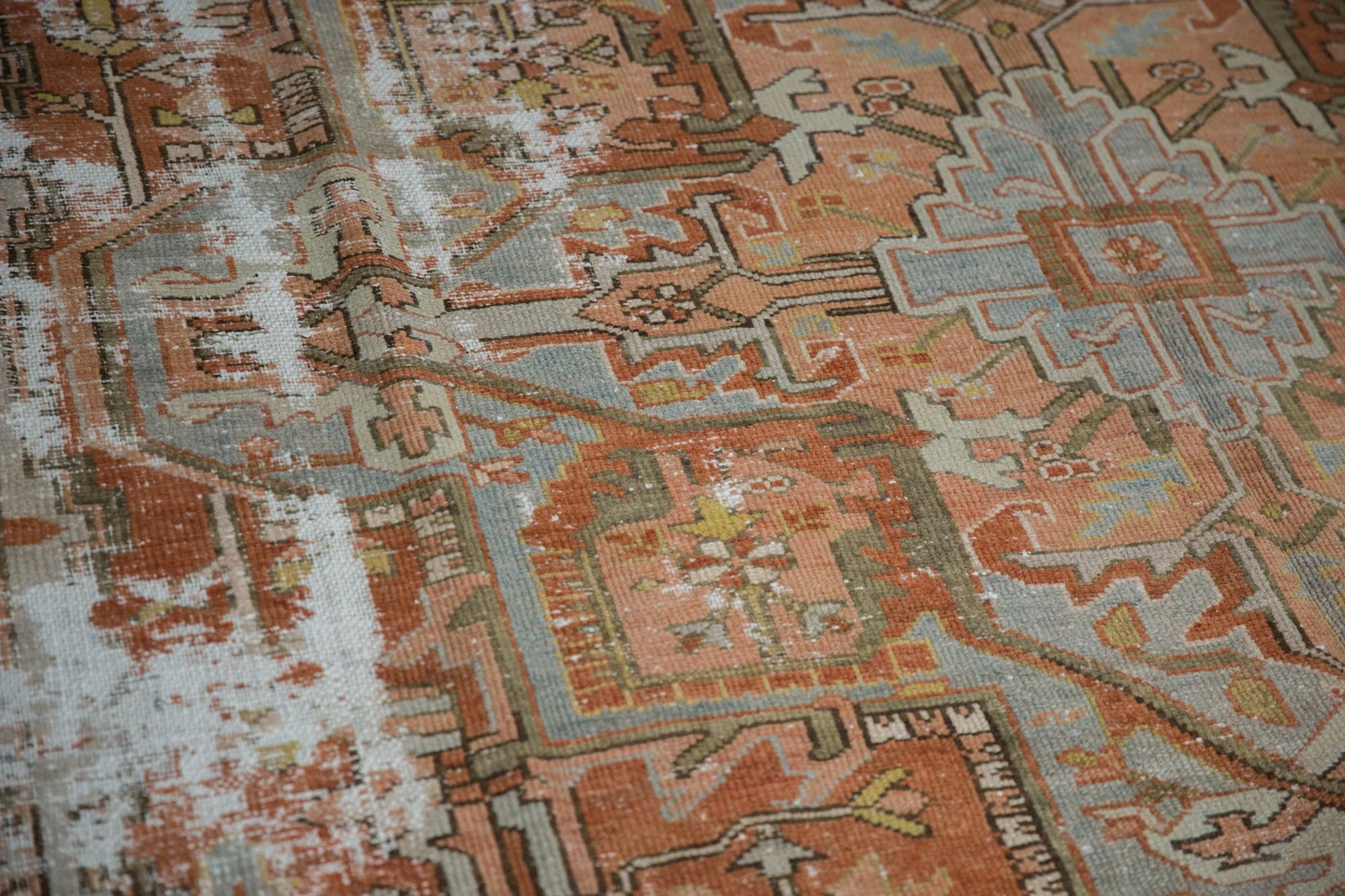 8x11 Antique Distressed Karaja Carpet - Image 17