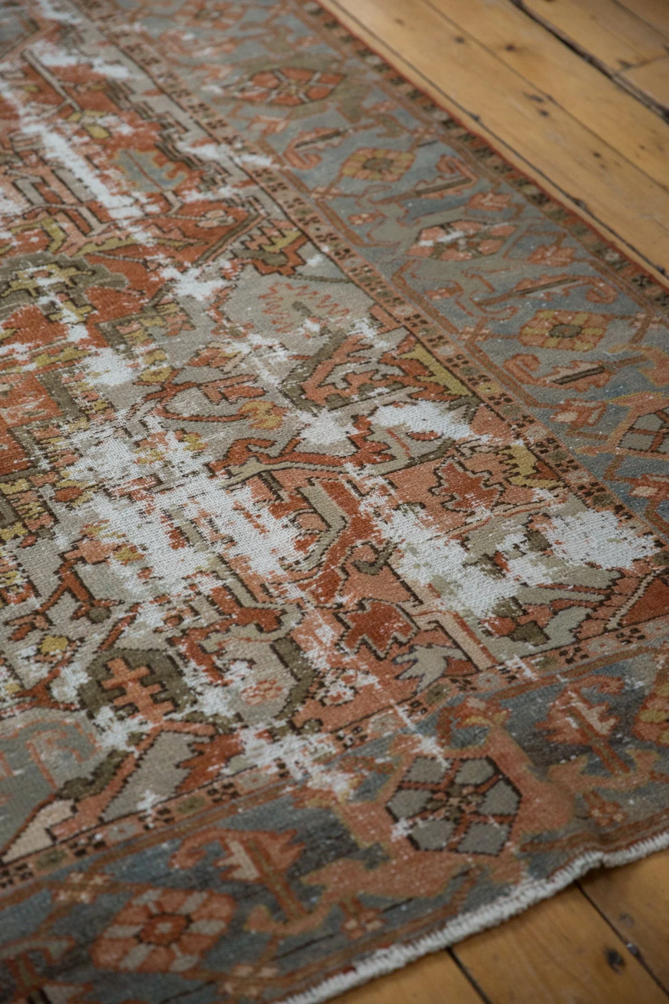 8x11 Antique Distressed Karaja Carpet - Image 7