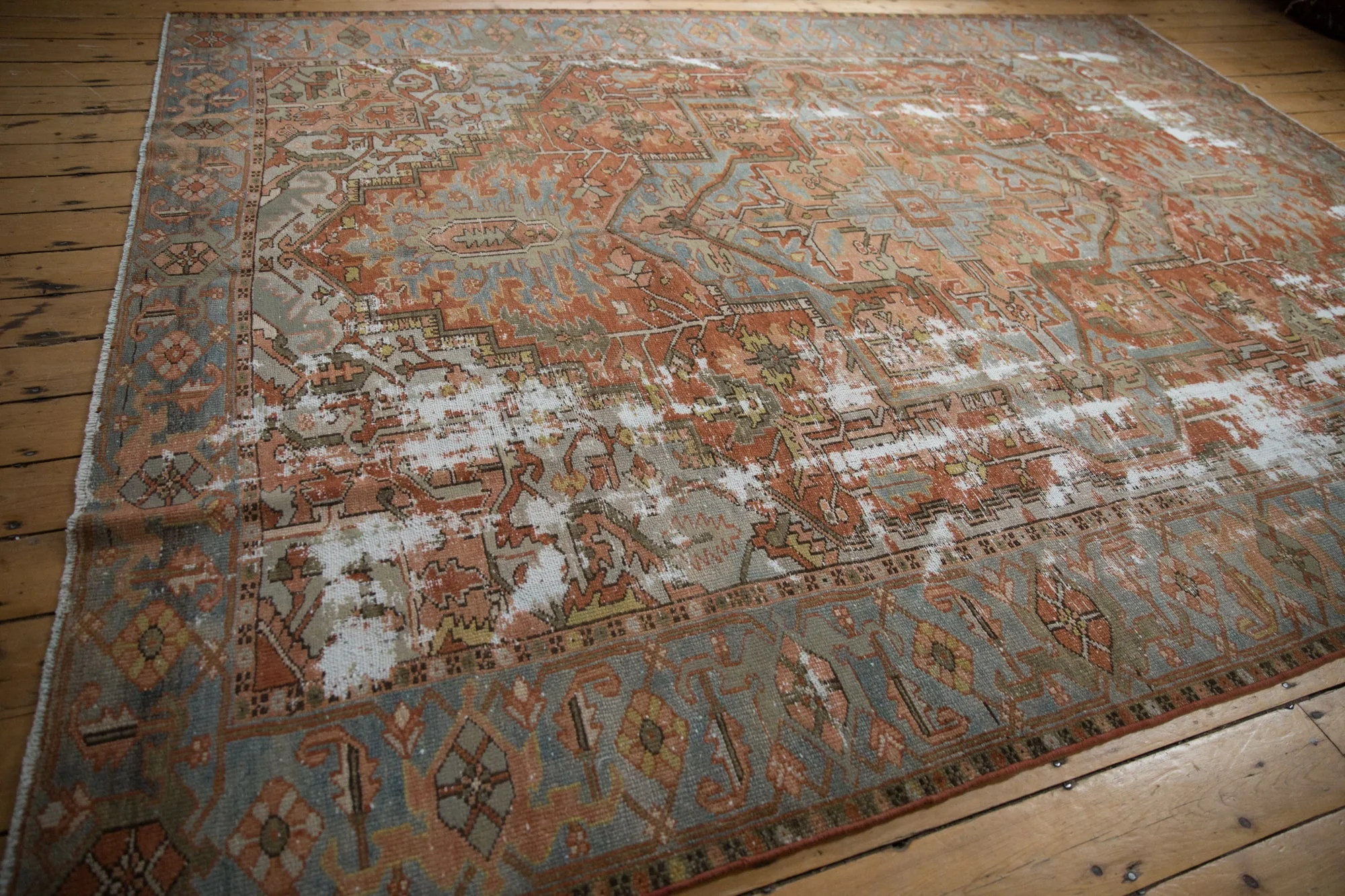 8x11 Antique Distressed Karaja Carpet - Image 8