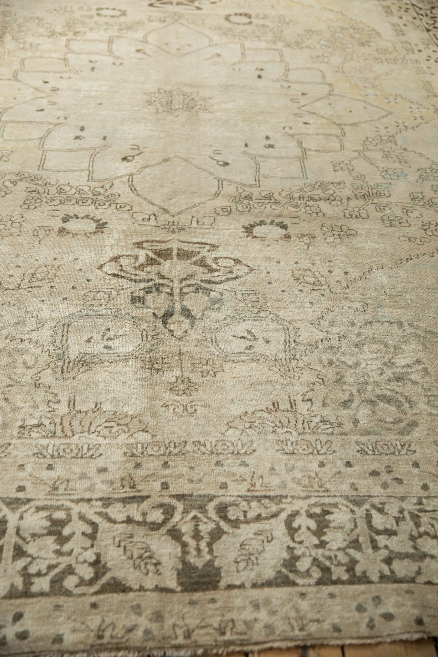 8x11 Antique Distressed Kerman Carpet - Image 11