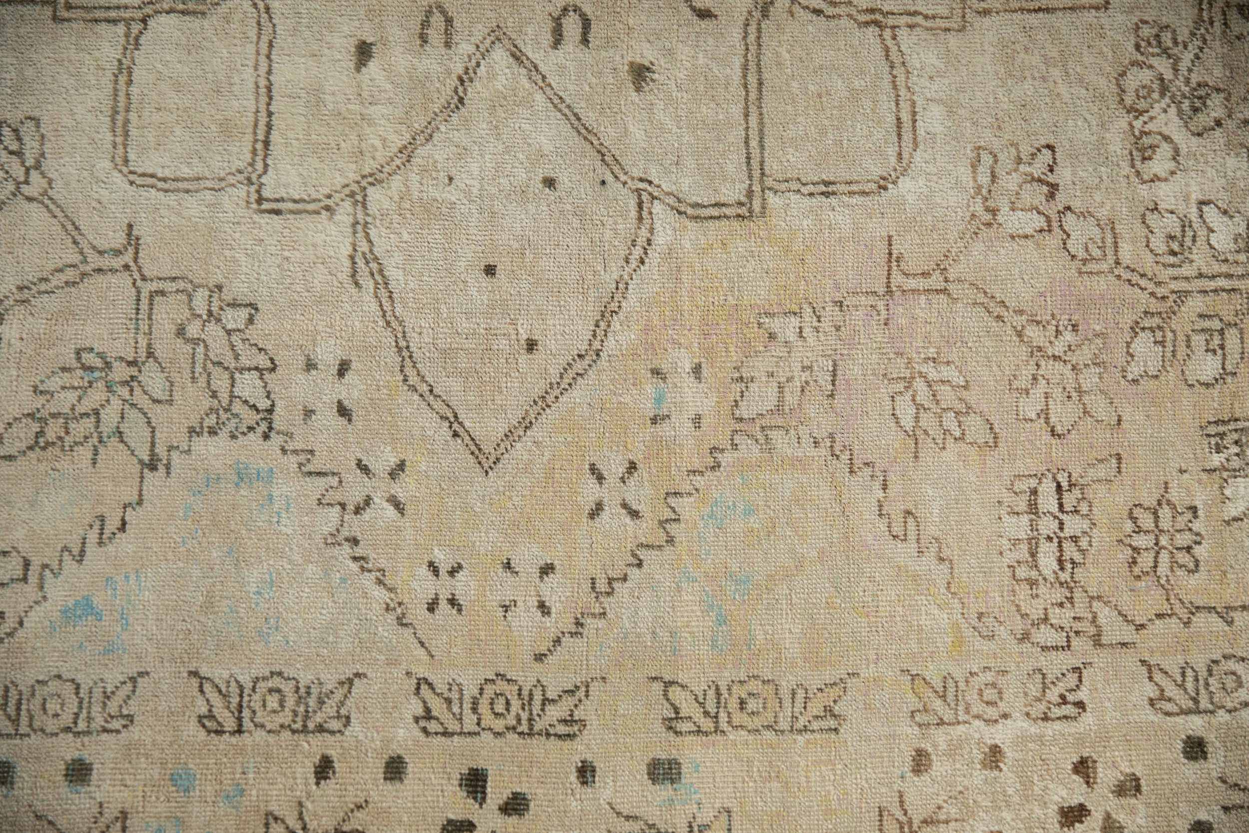 8x11 Antique Distressed Kerman Carpet - Image 3