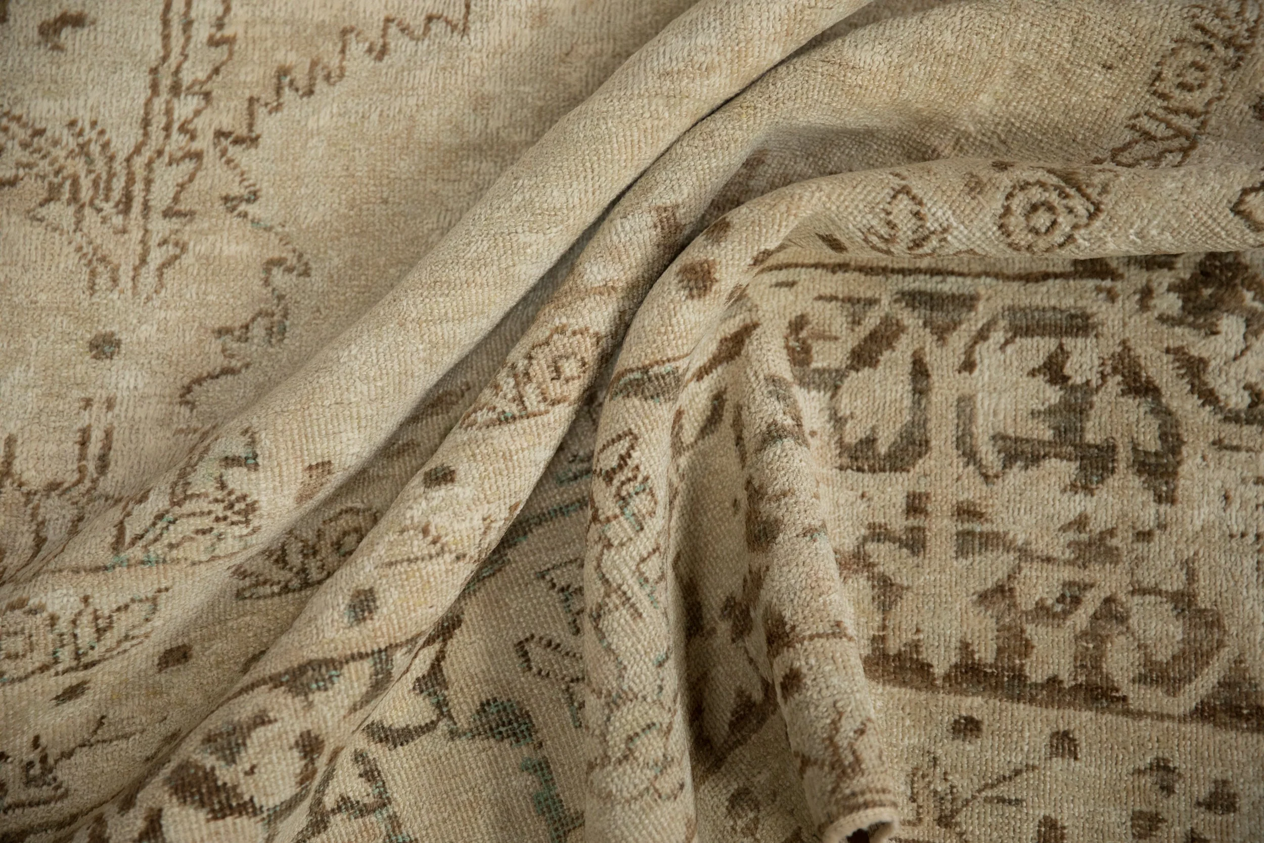 8x11 Antique Distressed Kerman Carpet - Image 8