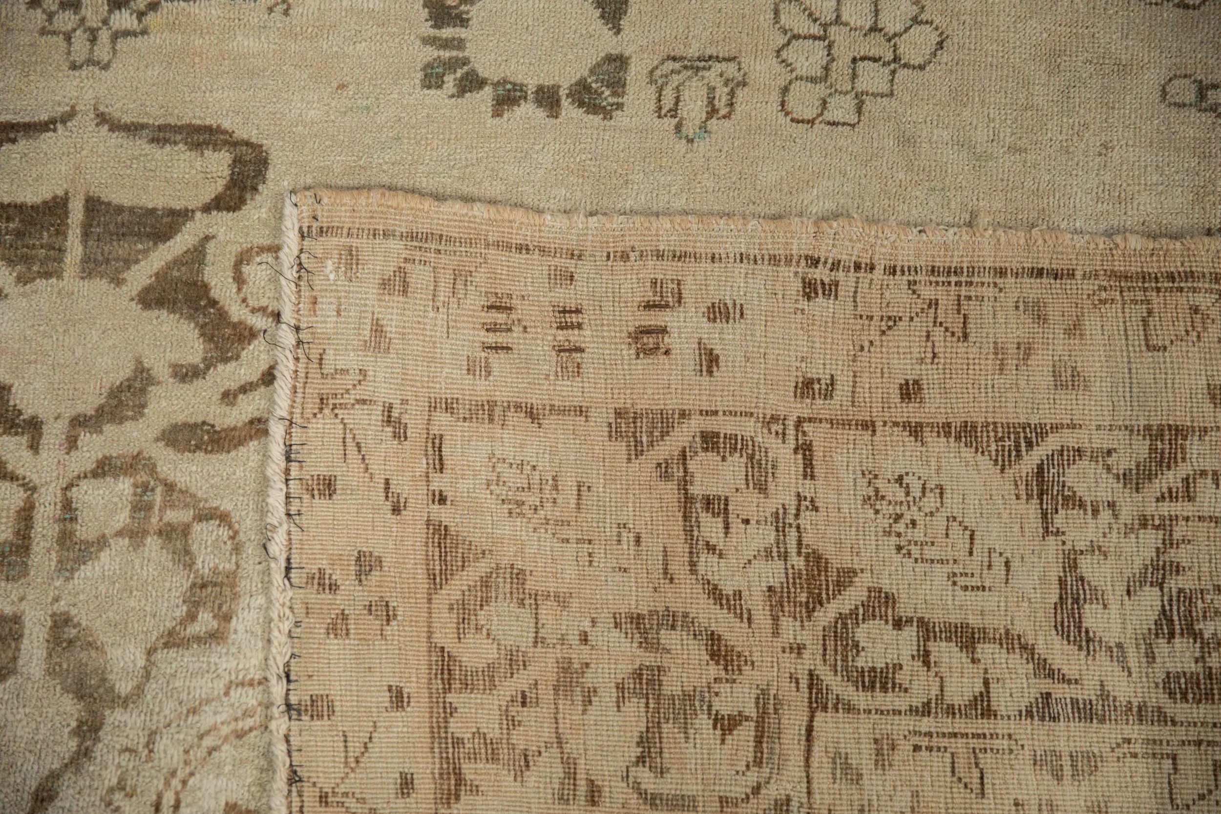 8x11 Antique Distressed Kerman Carpet - Image 9