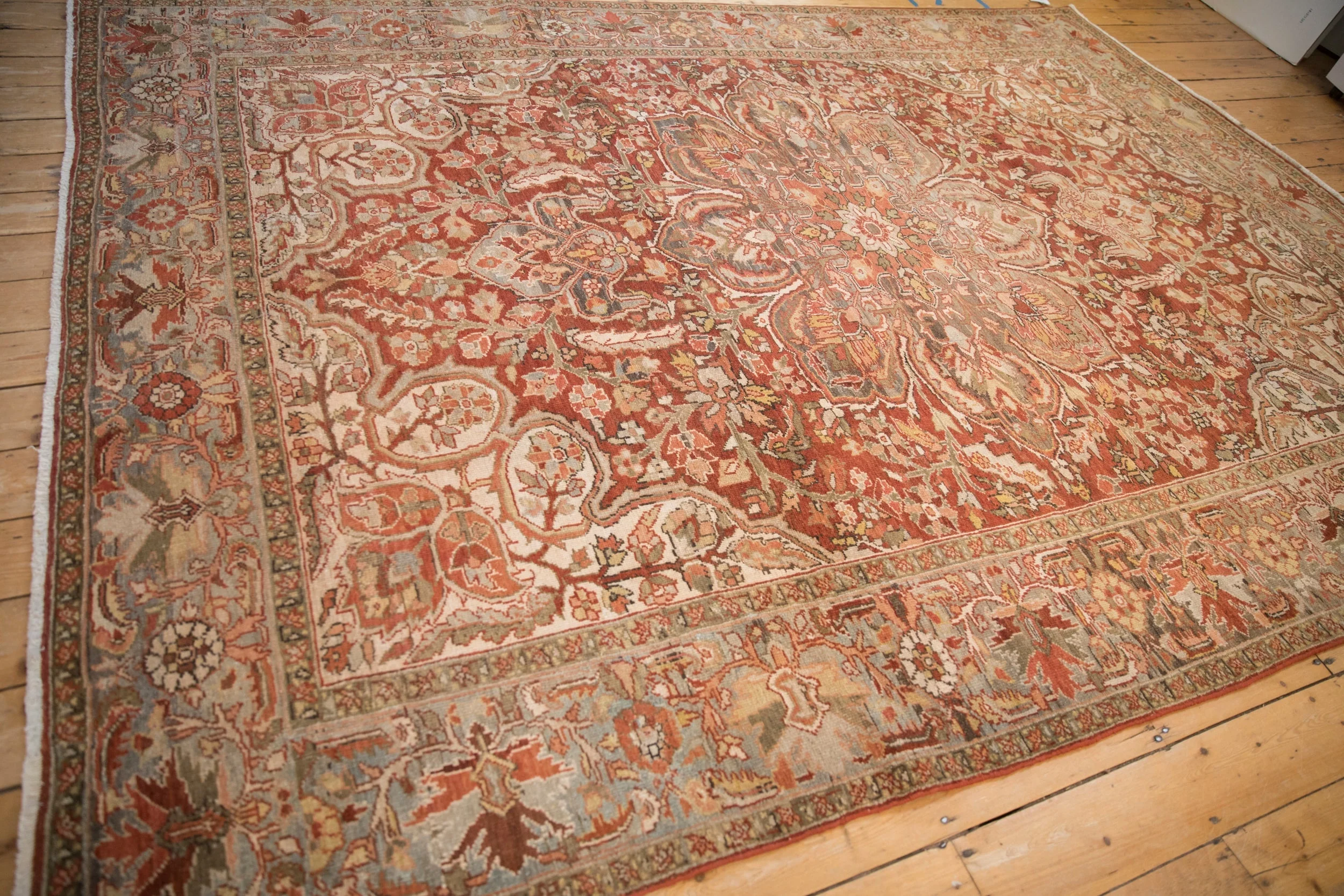 8x11 Vintage Distressed Ahar Carpet - Image 10