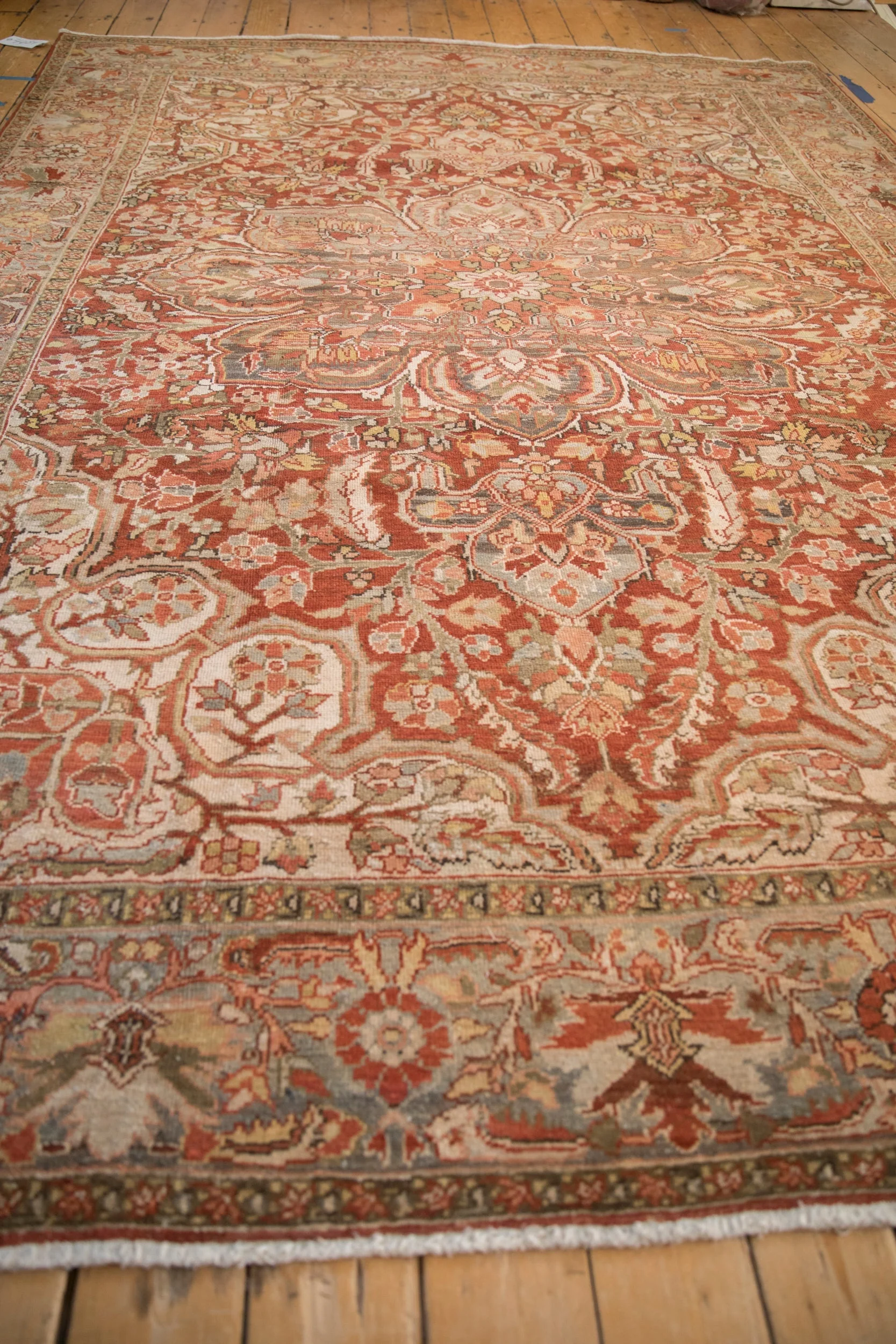 8x11 Vintage Distressed Ahar Carpet - Image 8