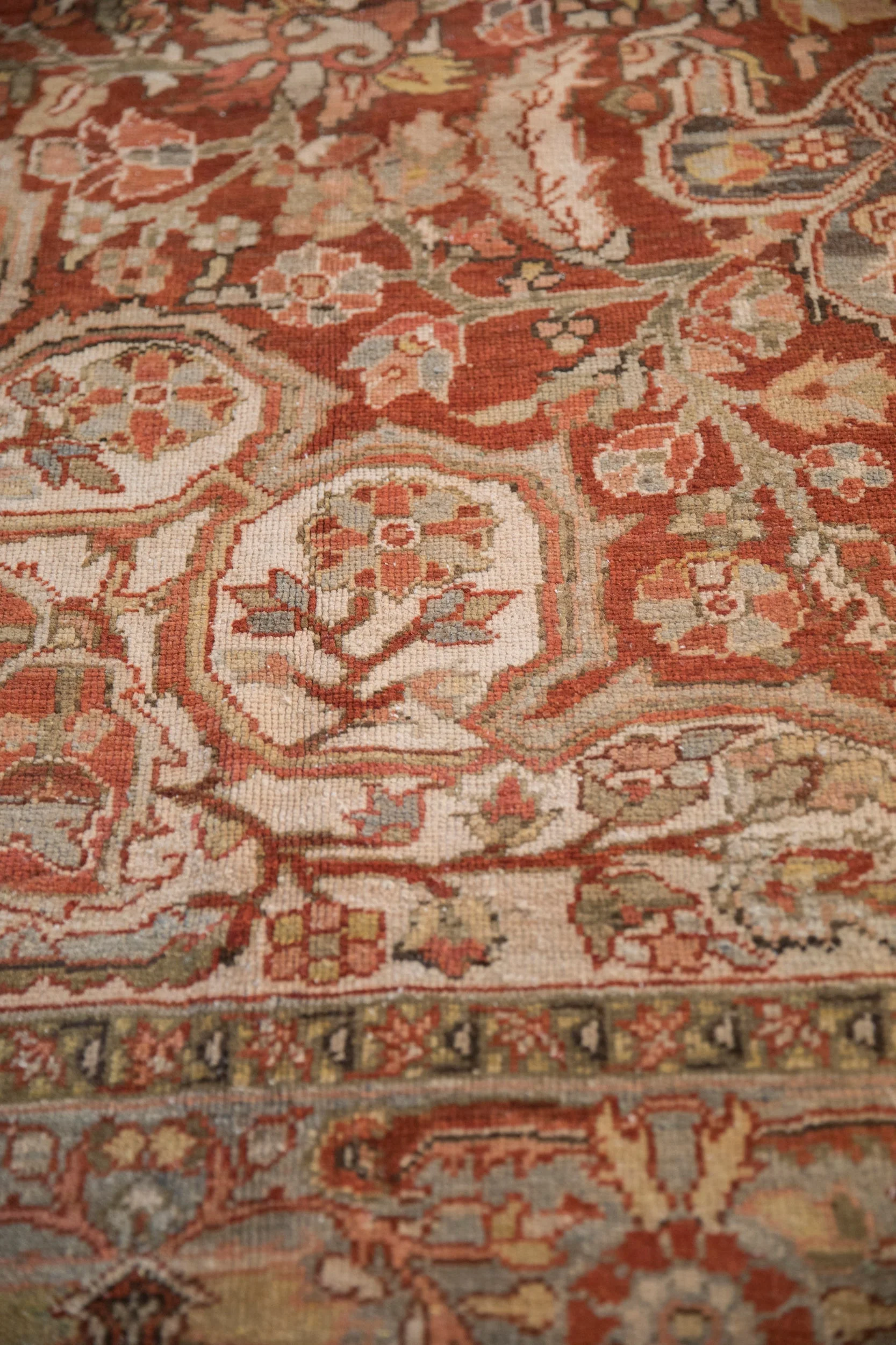 8x11 Vintage Distressed Ahar Carpet - Image 9