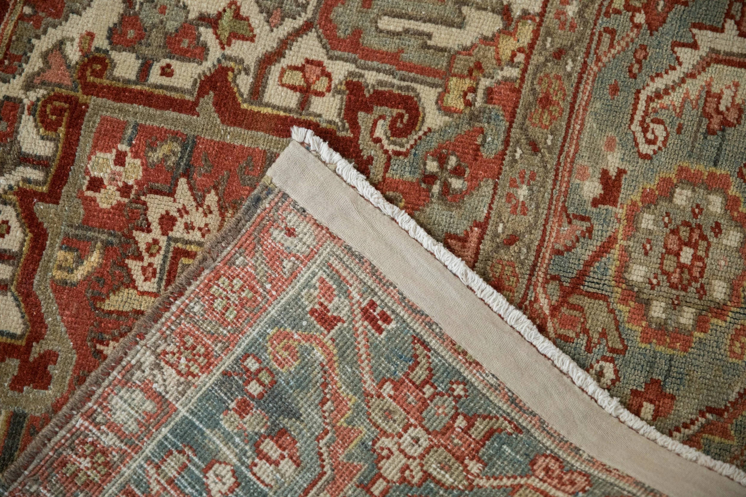 8x11 Vintage Distressed Heriz Carpet - Image 11