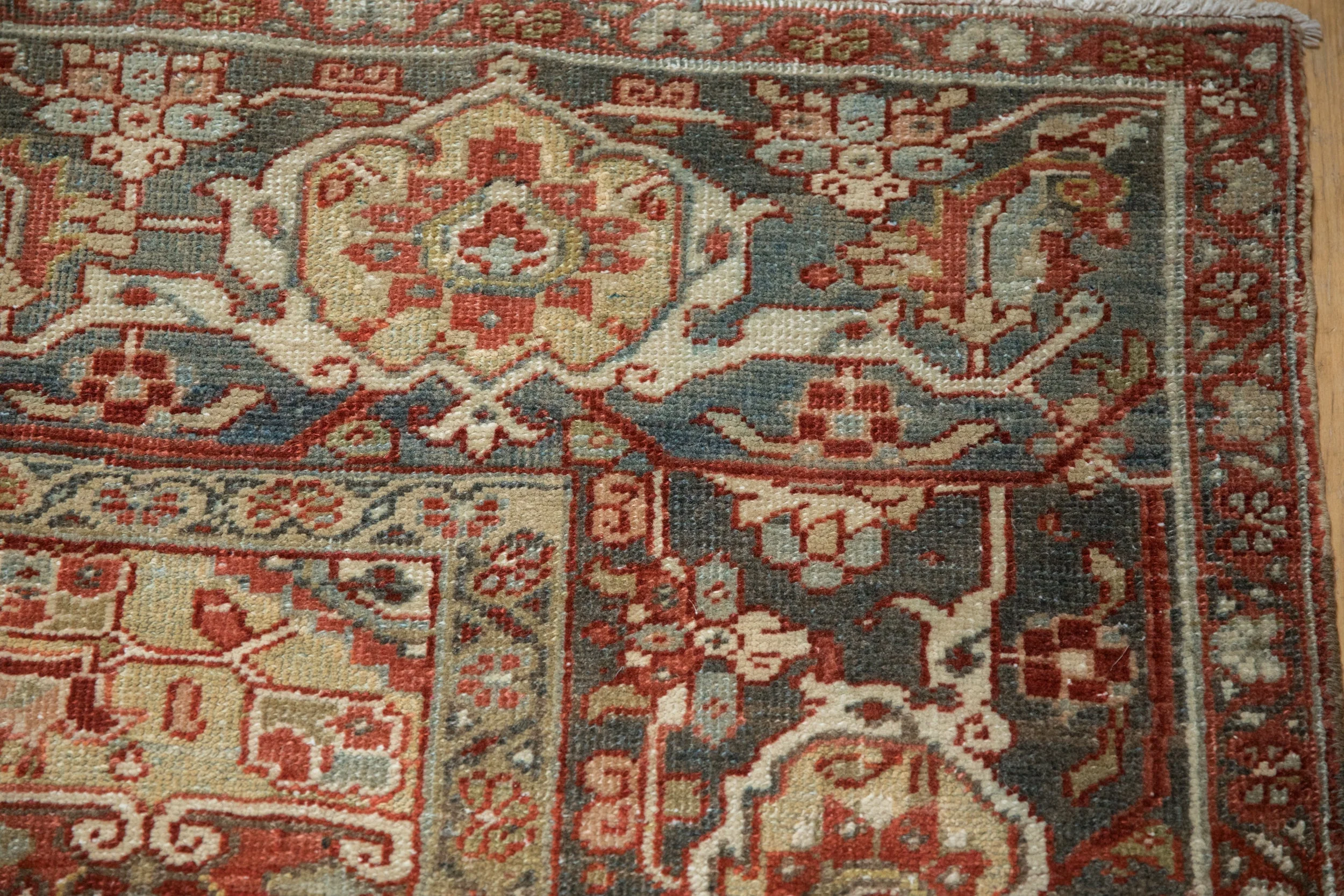 8x11 Vintage Distressed Heriz Carpet - Image 3