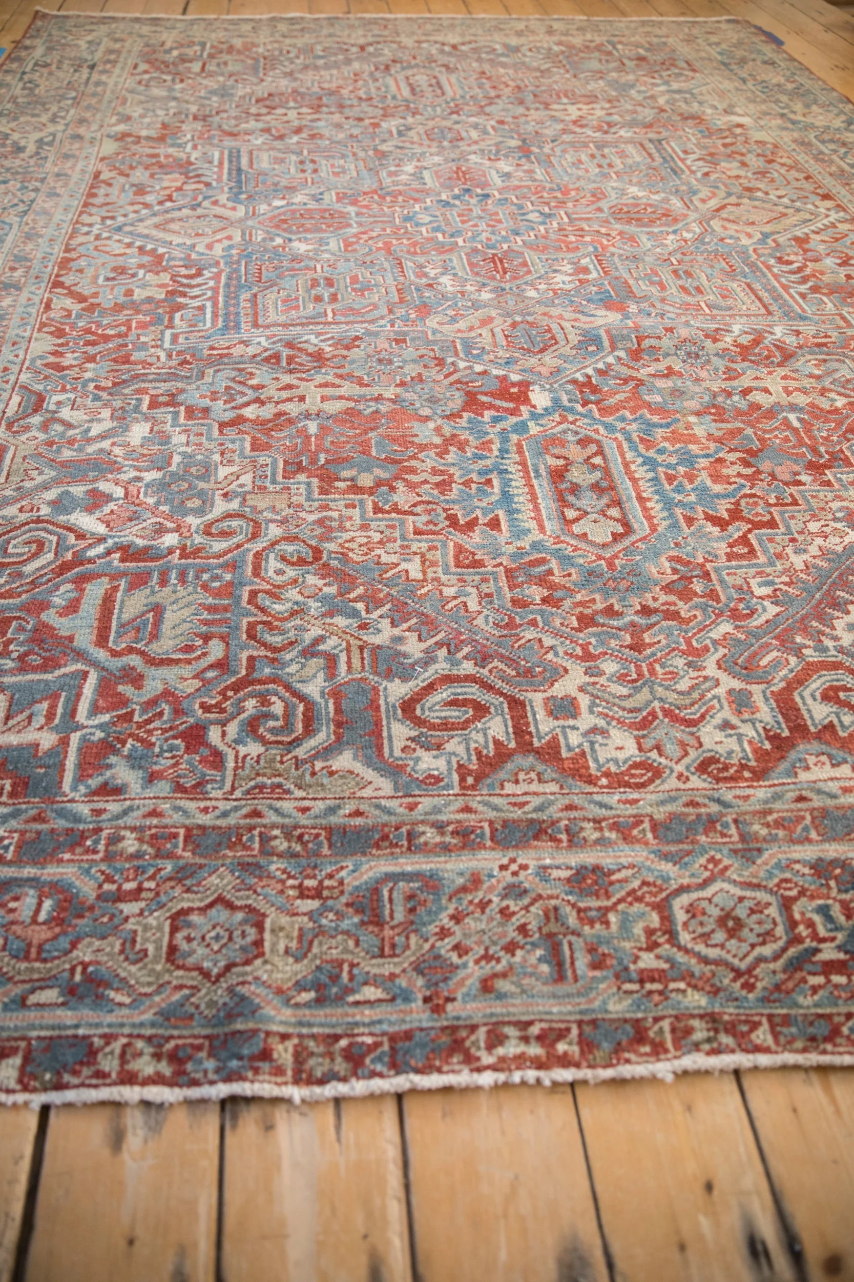 8x11 Vintage Distressed Heriz Carpet - Image 11
