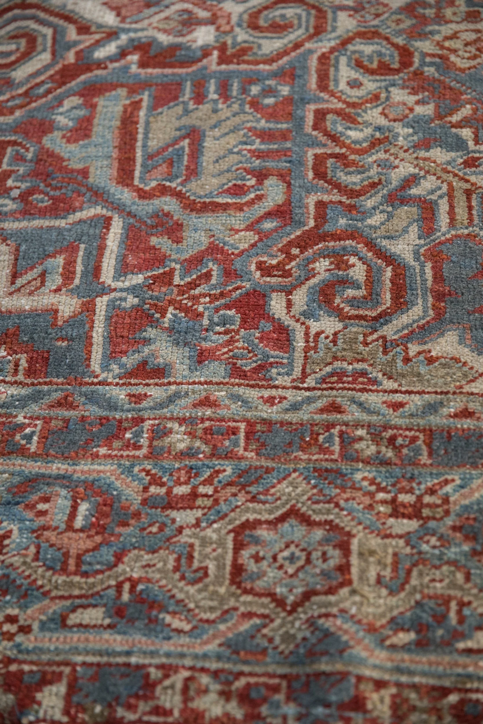 8x11 Vintage Distressed Heriz Carpet - Image 12