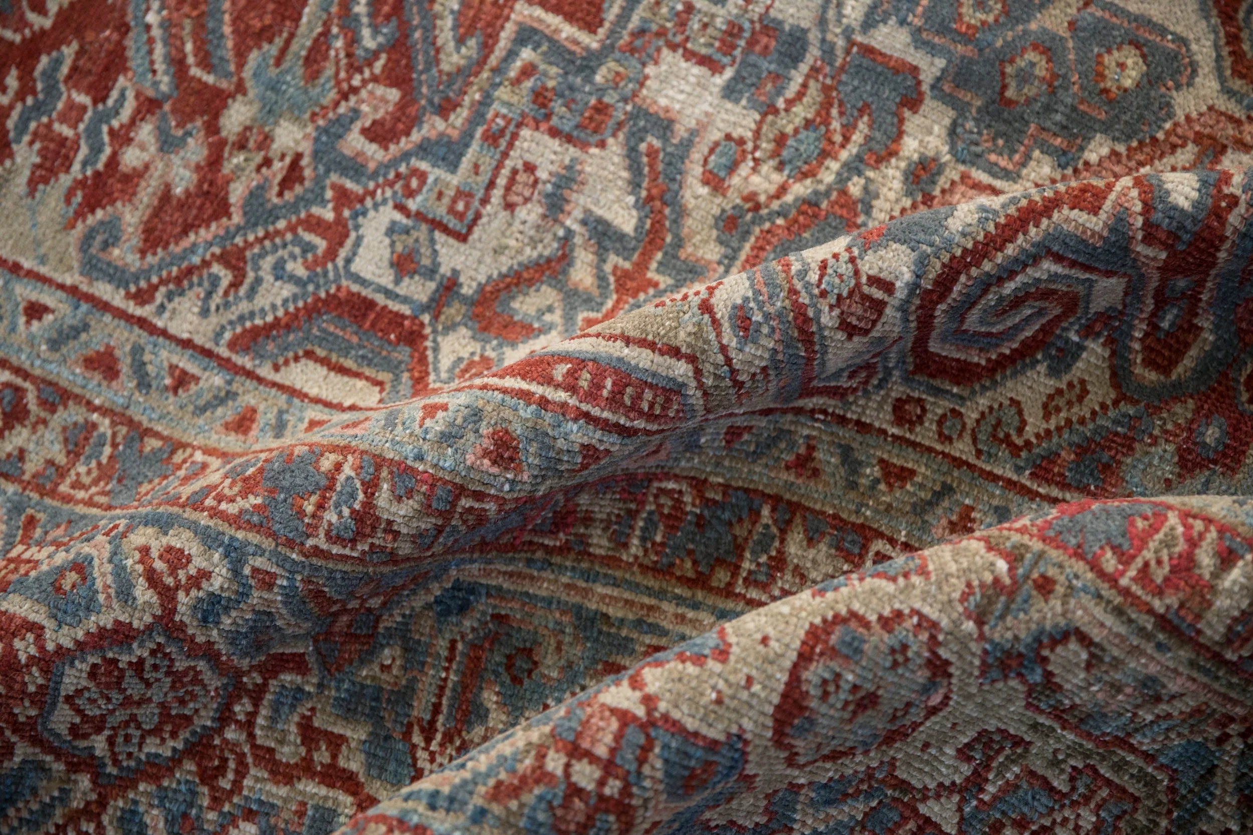 8x11 Vintage Distressed Heriz Carpet - Image 13