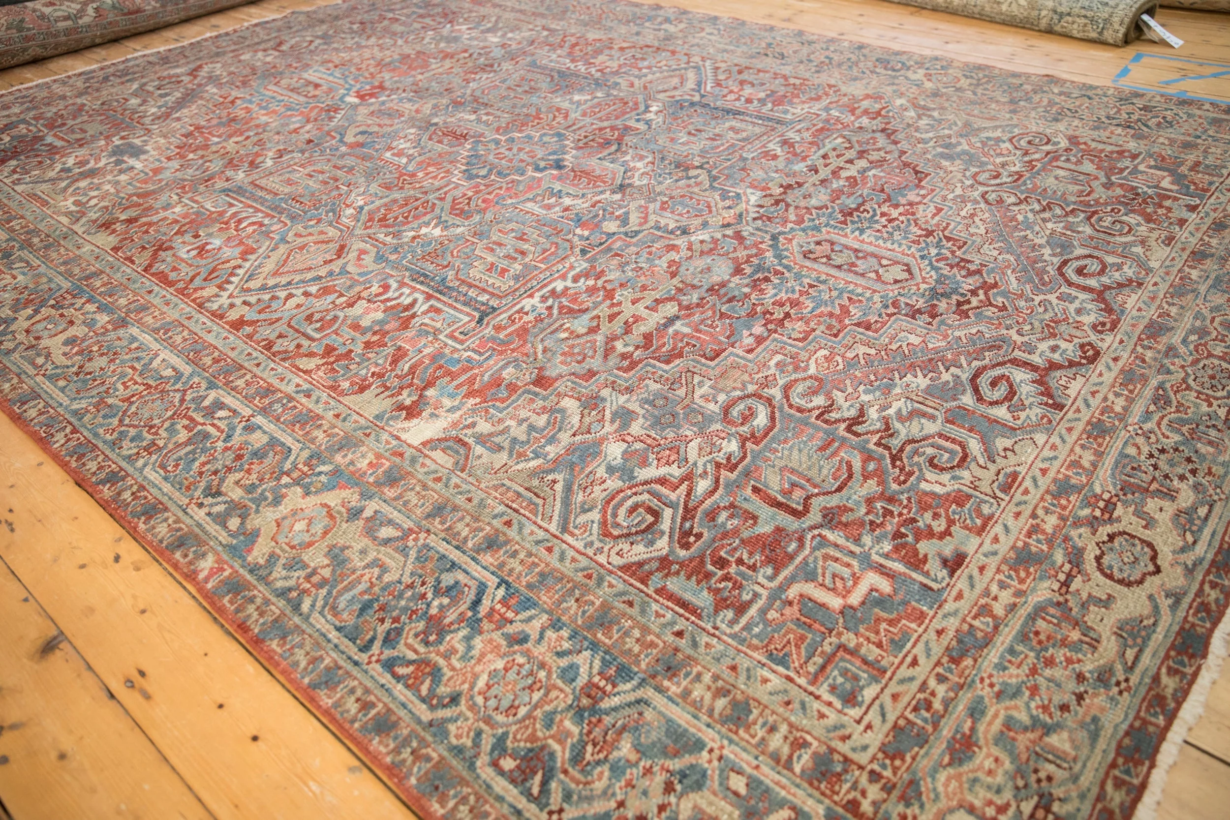 8x11 Vintage Distressed Heriz Carpet - Image 5