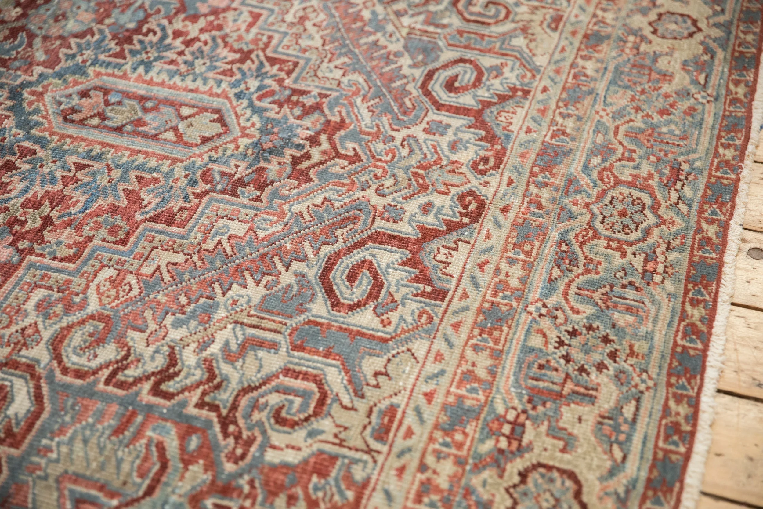 8x11 Vintage Distressed Heriz Carpet - Image 6