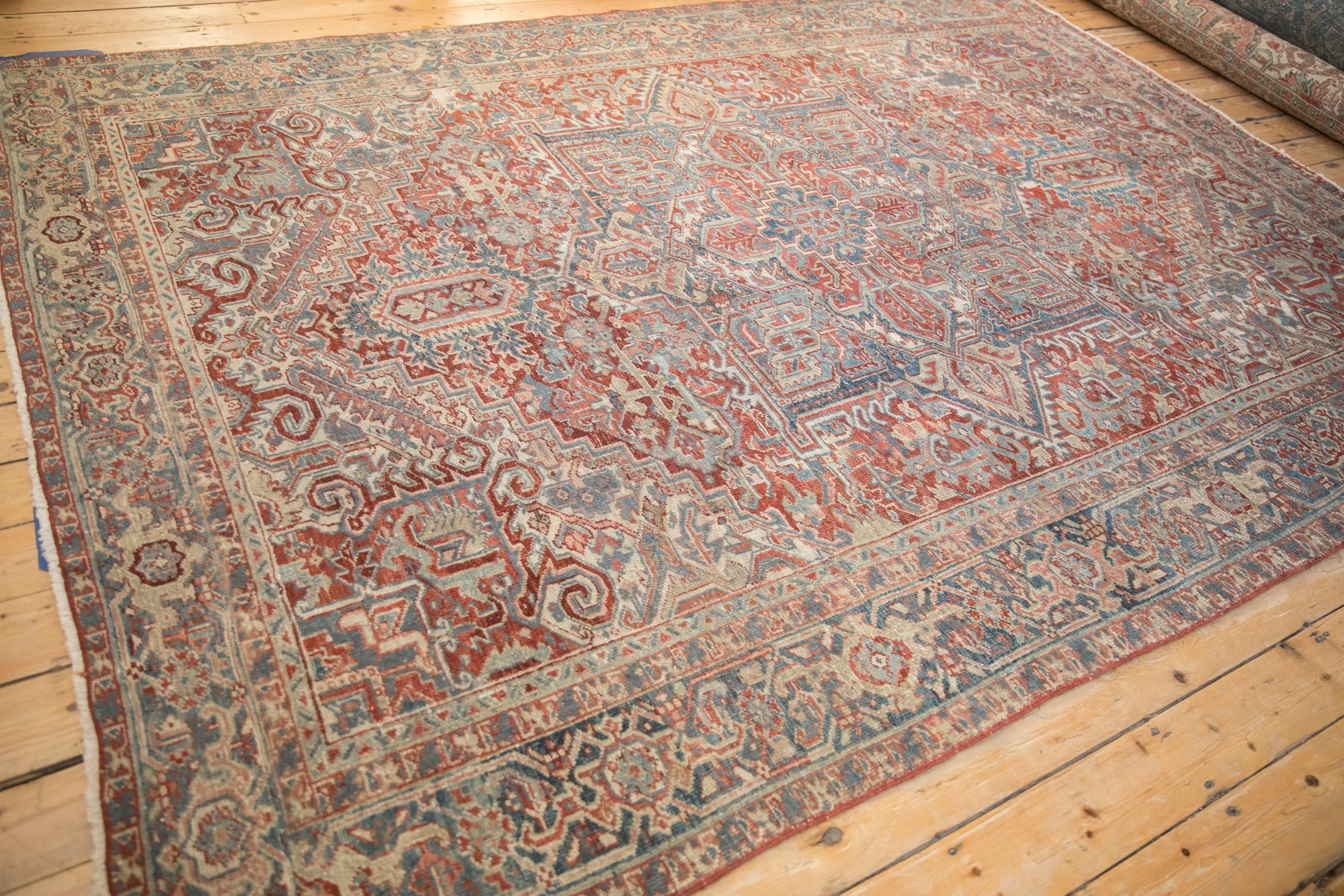 8x11 Vintage Distressed Heriz Carpet - Image 8