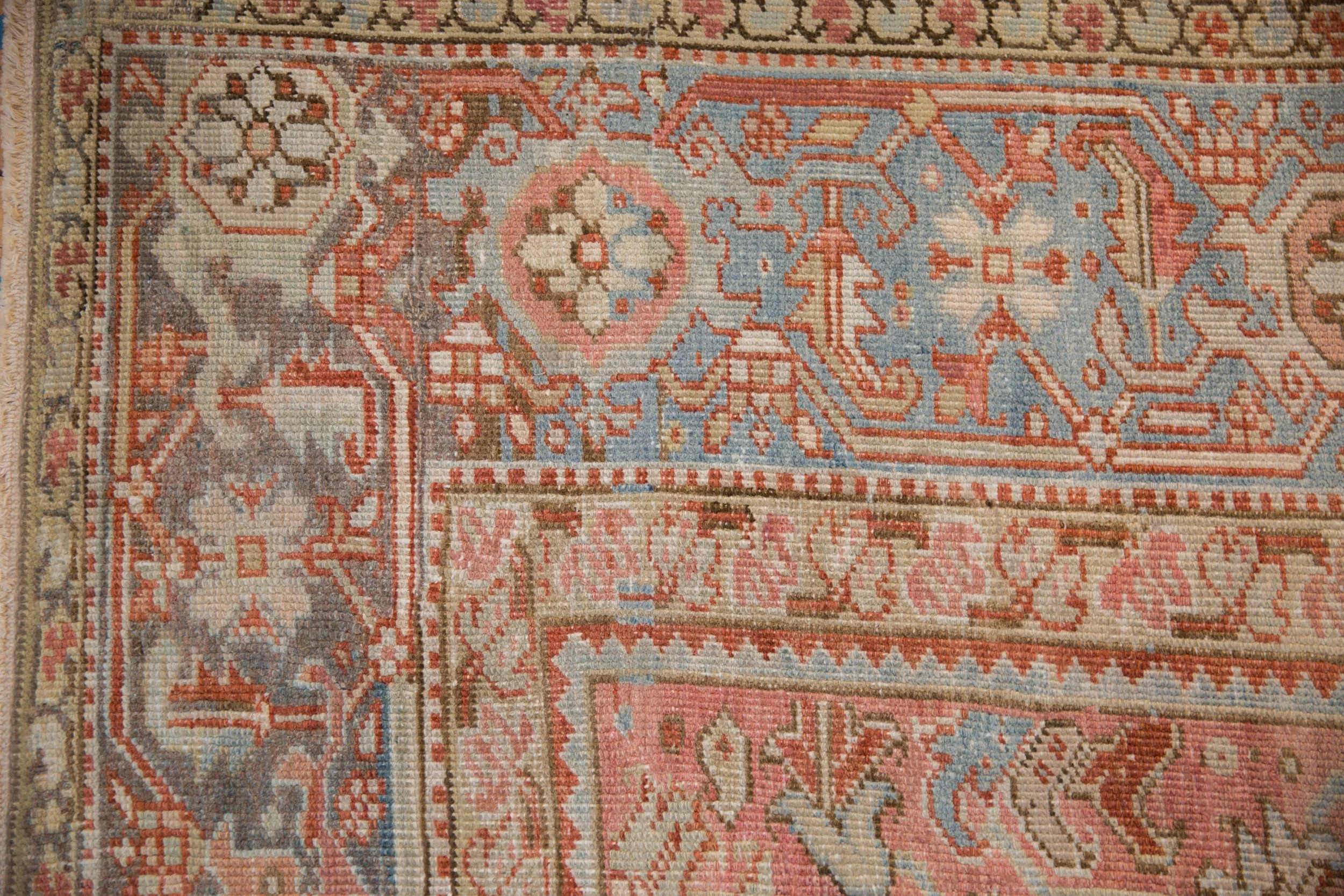 8x11 Vintage Distressed Heriz Carpet - Image 3