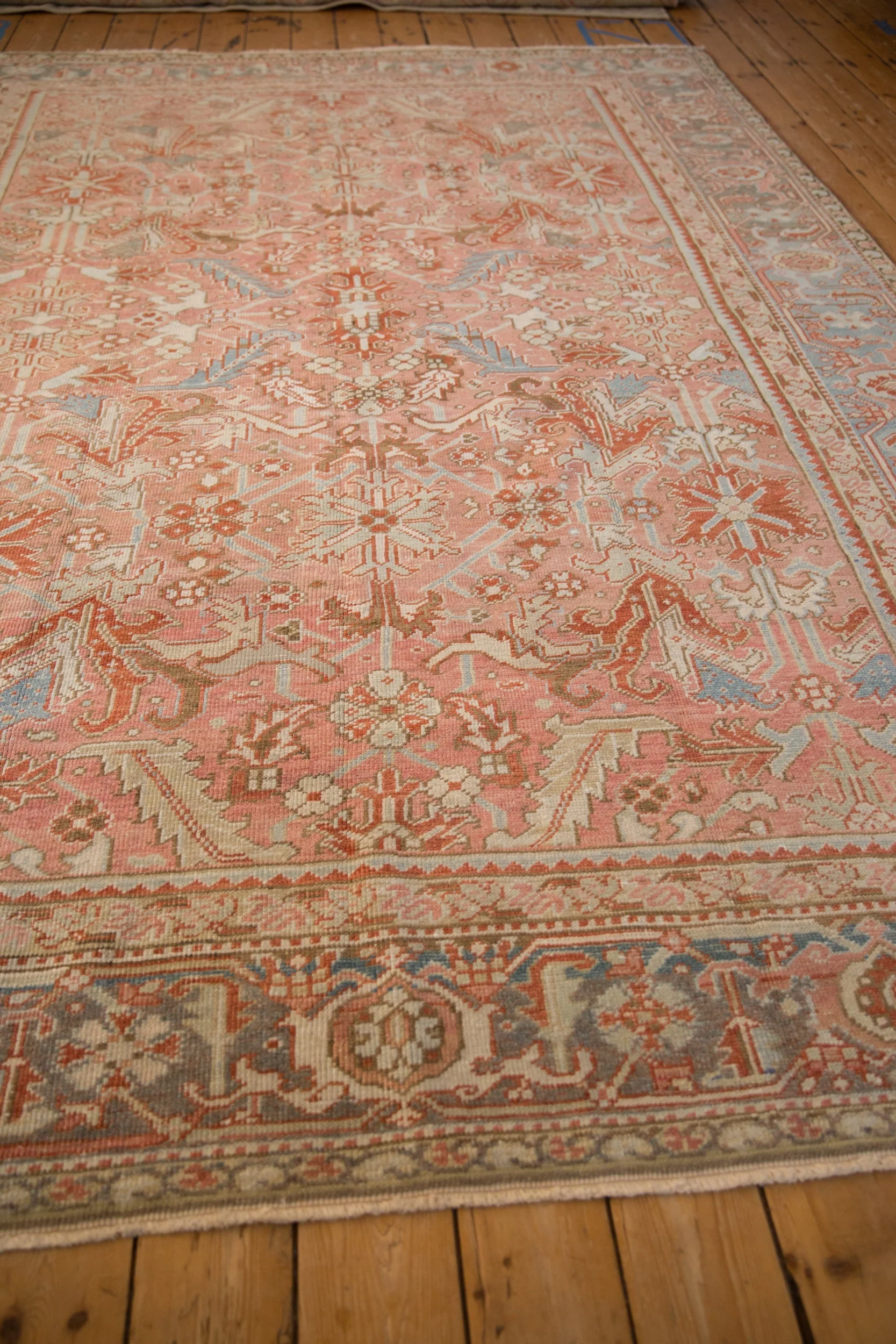 8x11 Vintage Distressed Heriz Carpet - Image 5