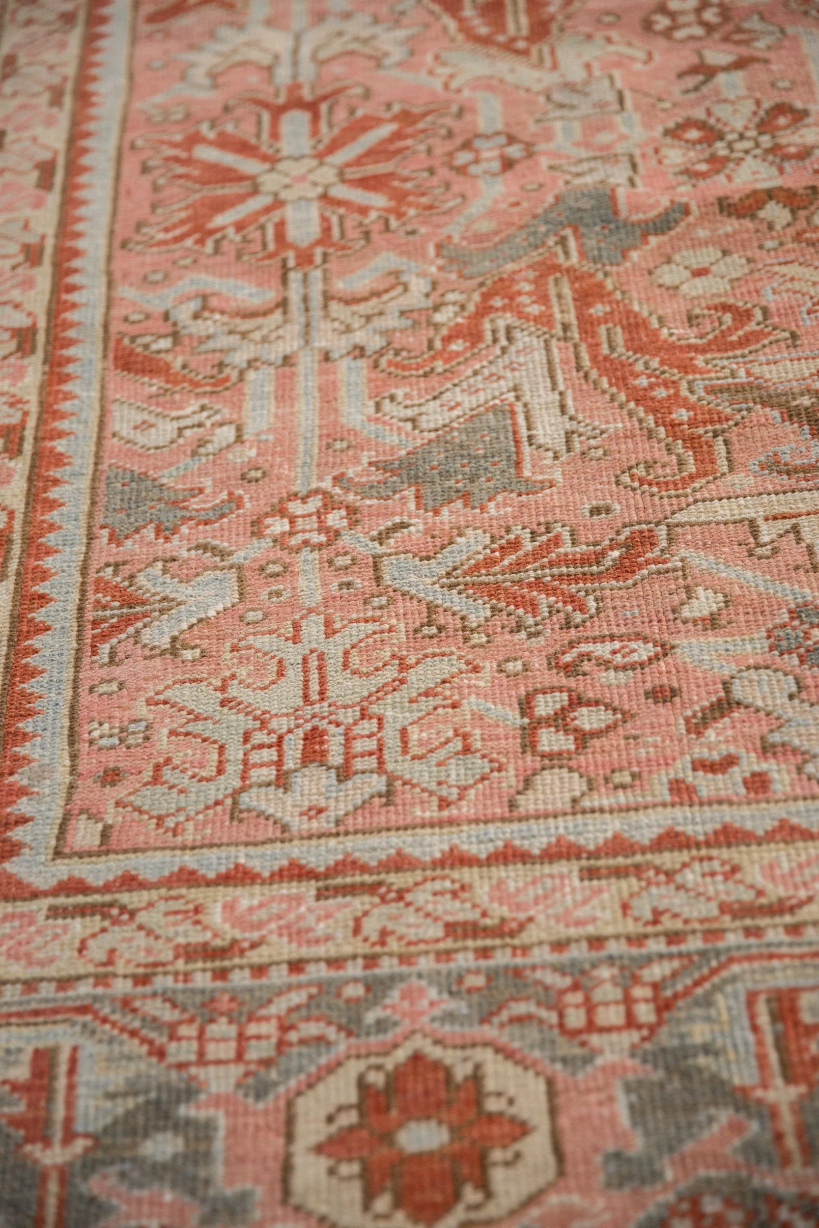 8x11 Vintage Distressed Heriz Carpet - Image 8