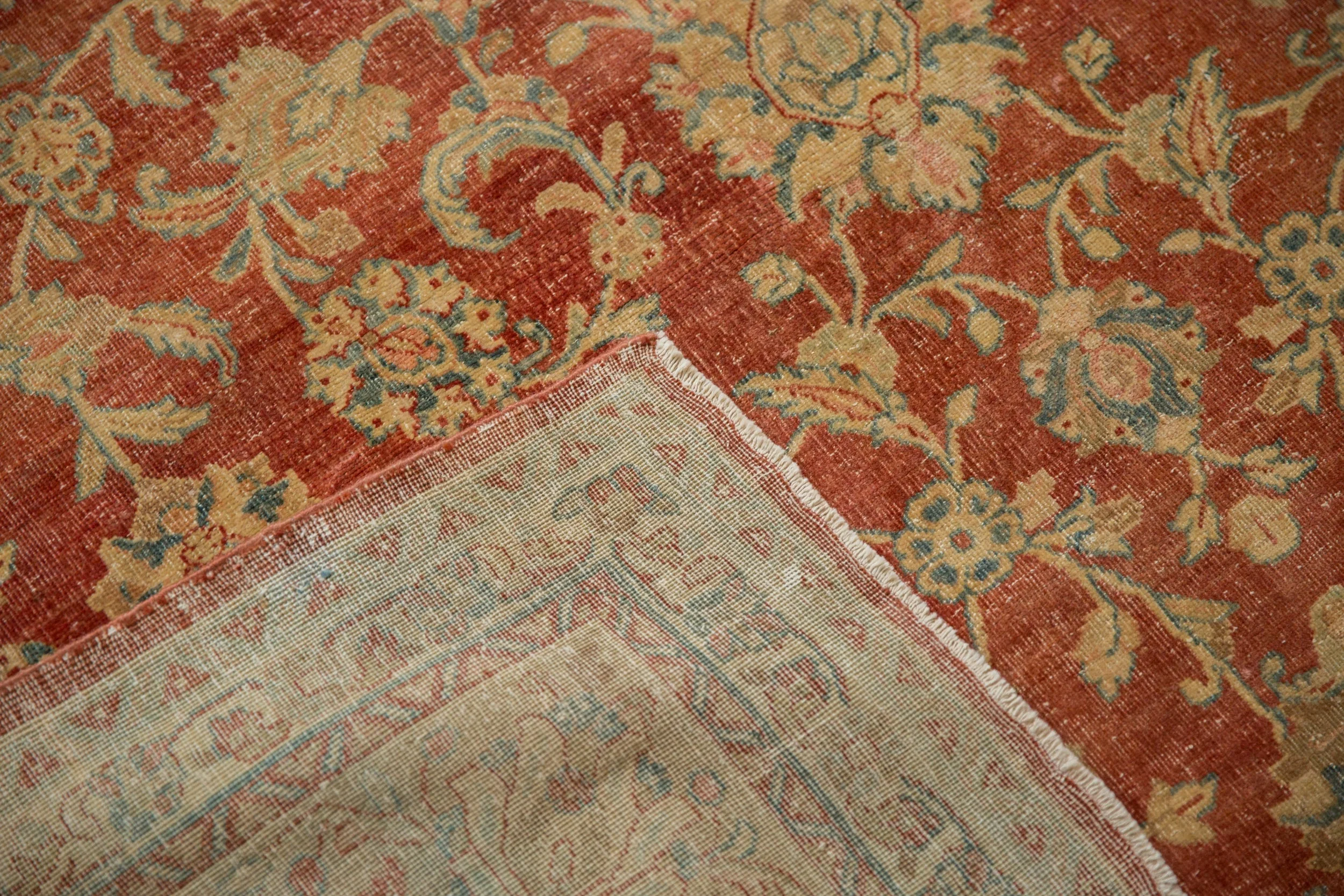 8x11 Vintage Distressed Kashan Carpet - Image 10