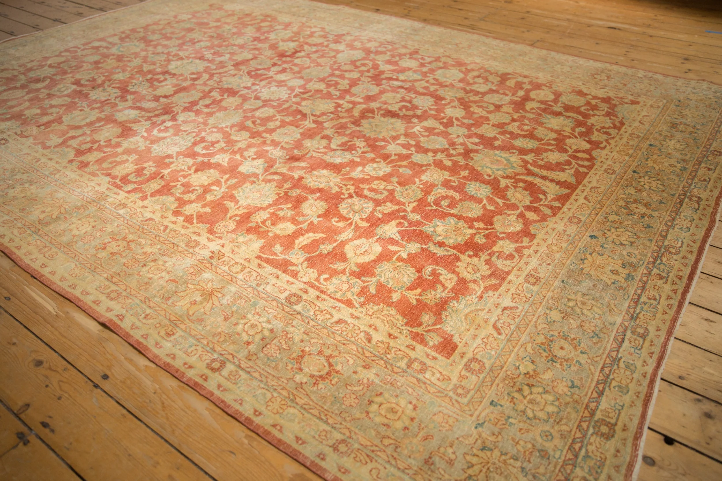 8x11 Vintage Distressed Kashan Carpet - Image 4