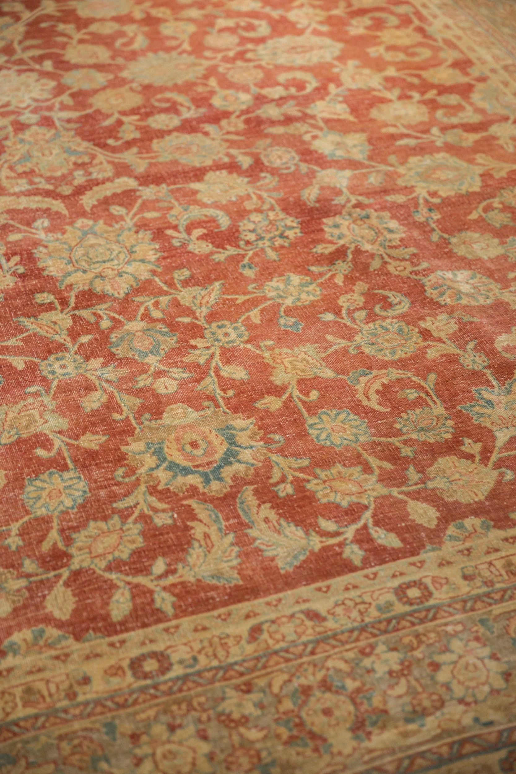 8x11 Vintage Distressed Kashan Carpet - Image 8
