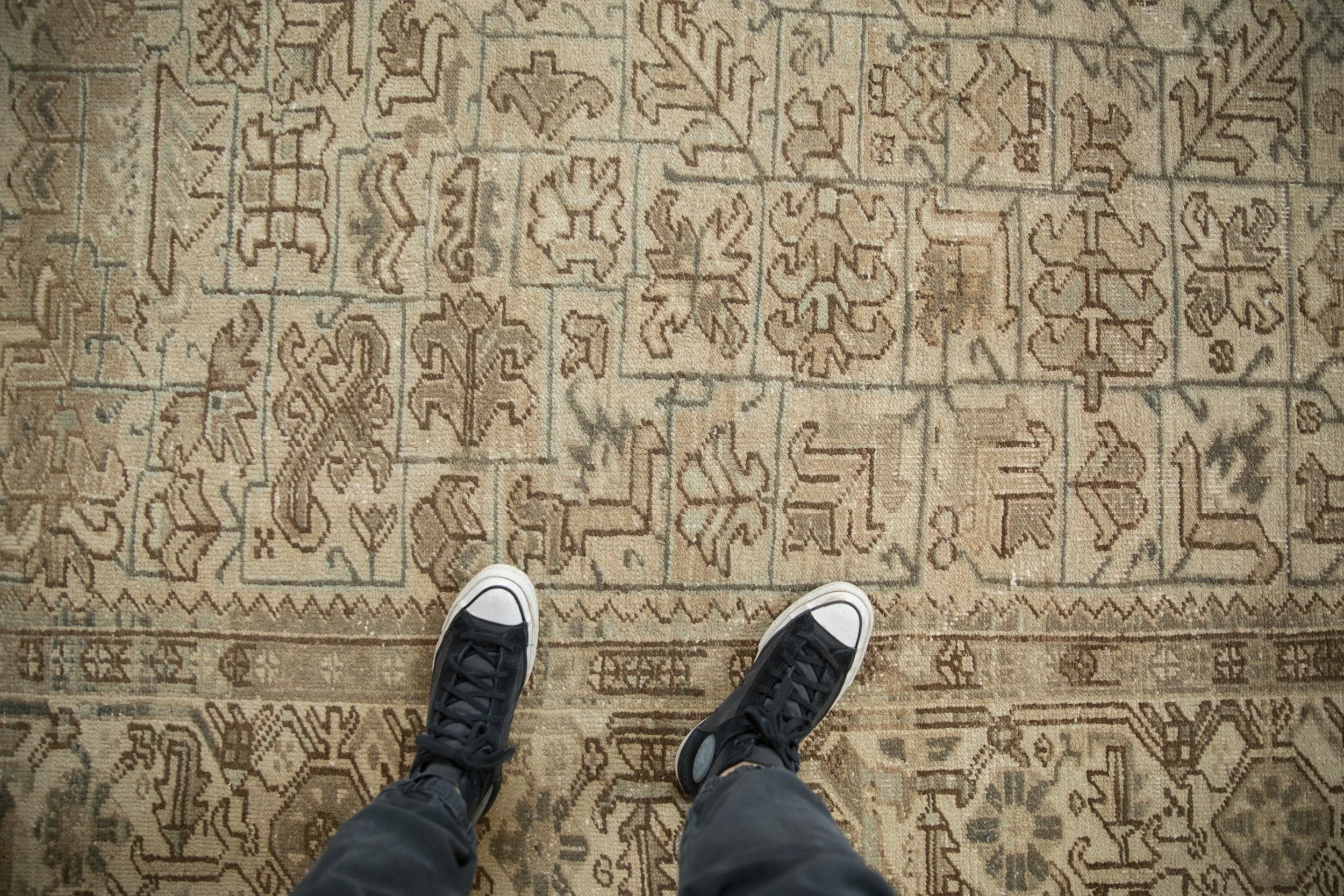 8x11 Vintage Distressed Mehrivan Carpet - Image 2