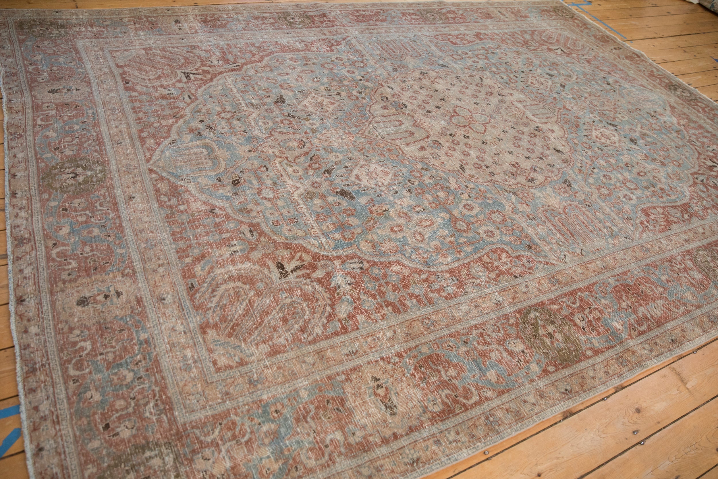 8x11 Vintage Distressed Tabriz Carpet - Image 11