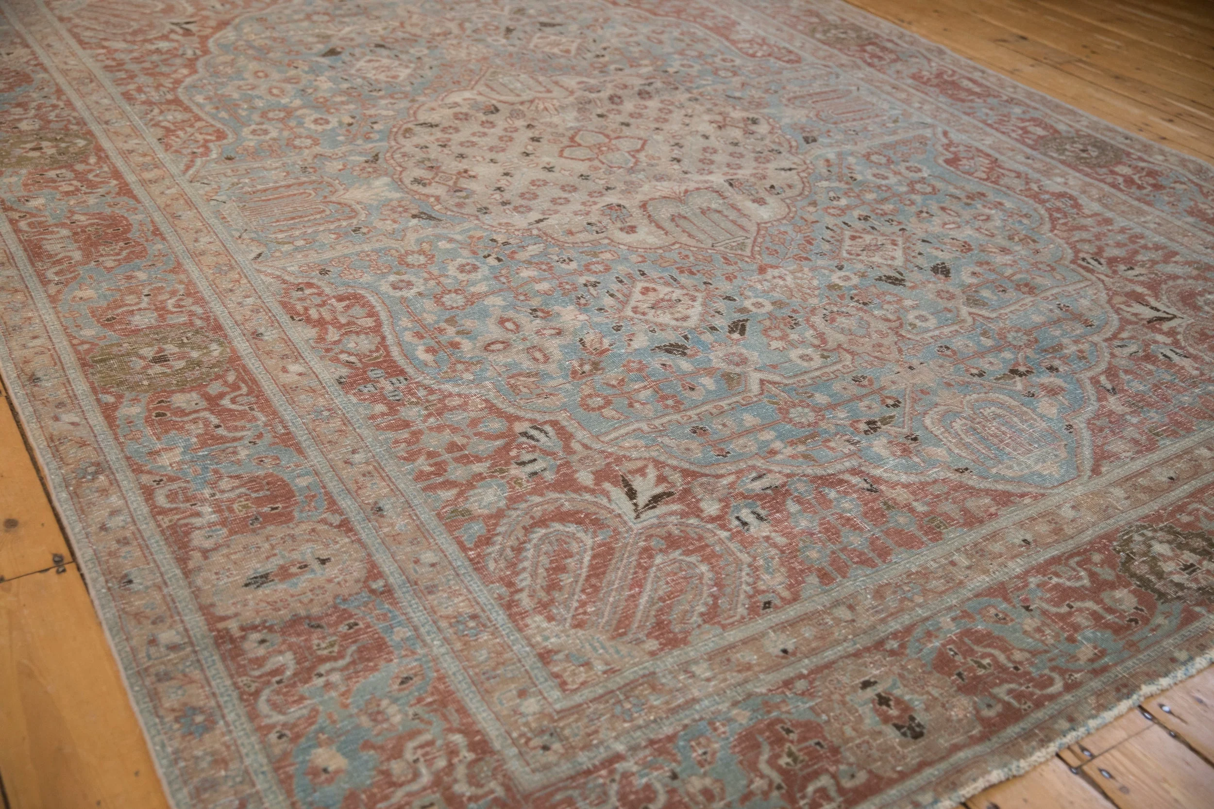 8x11 Vintage Distressed Tabriz Carpet - Image 4